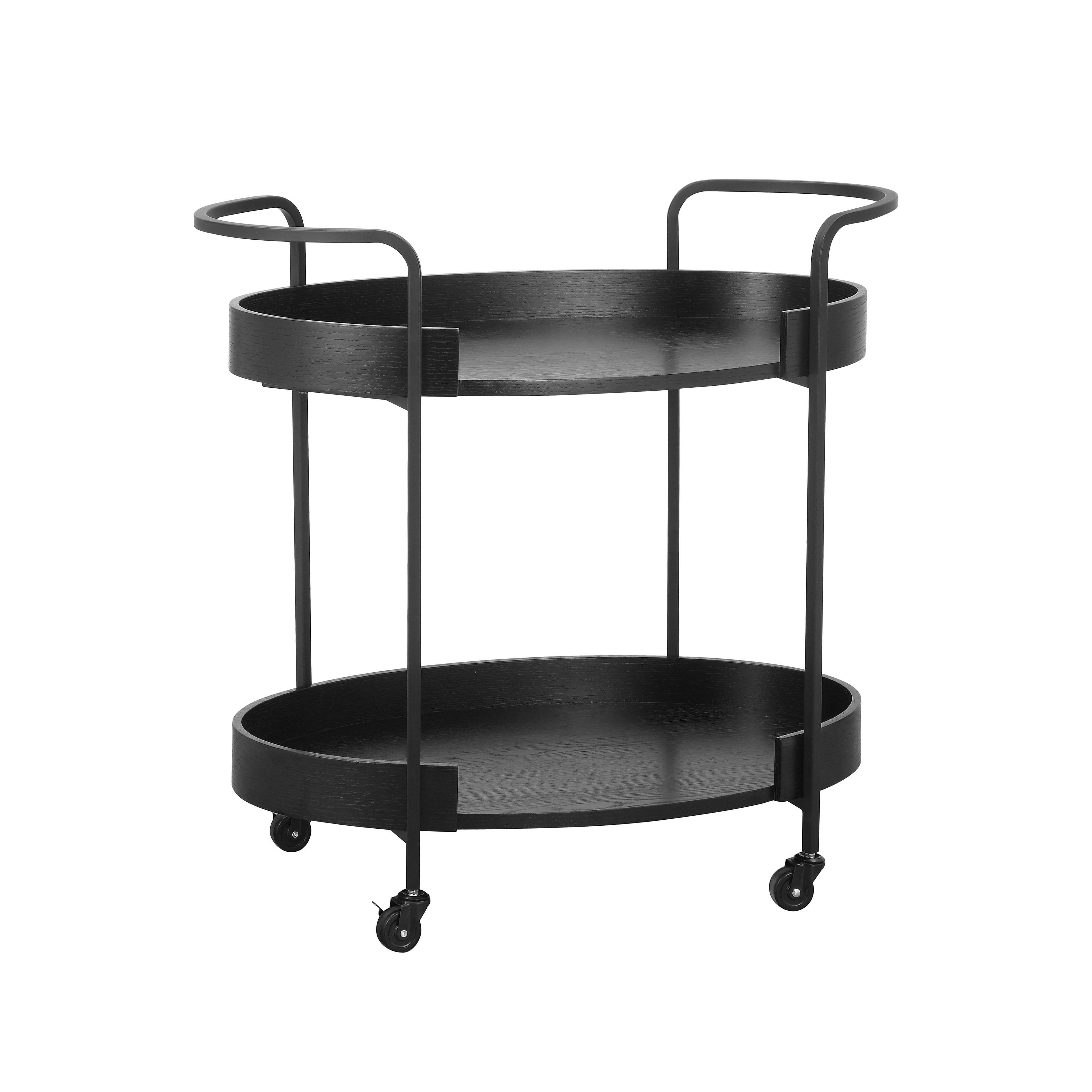 Cyril Black Bar Cart - TOV FURNITURE