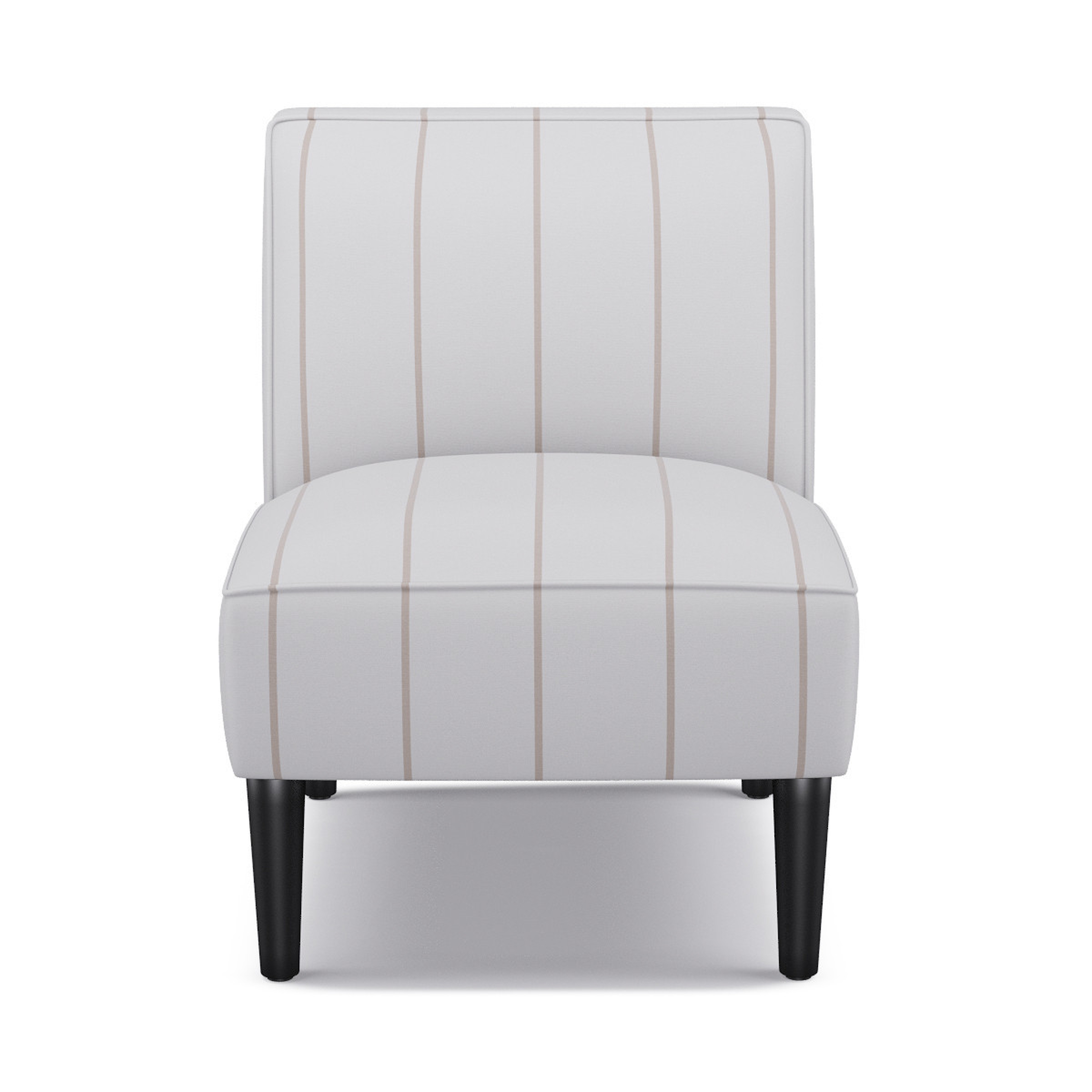 Slipper Chair | Stripe In Sand - The Inside
