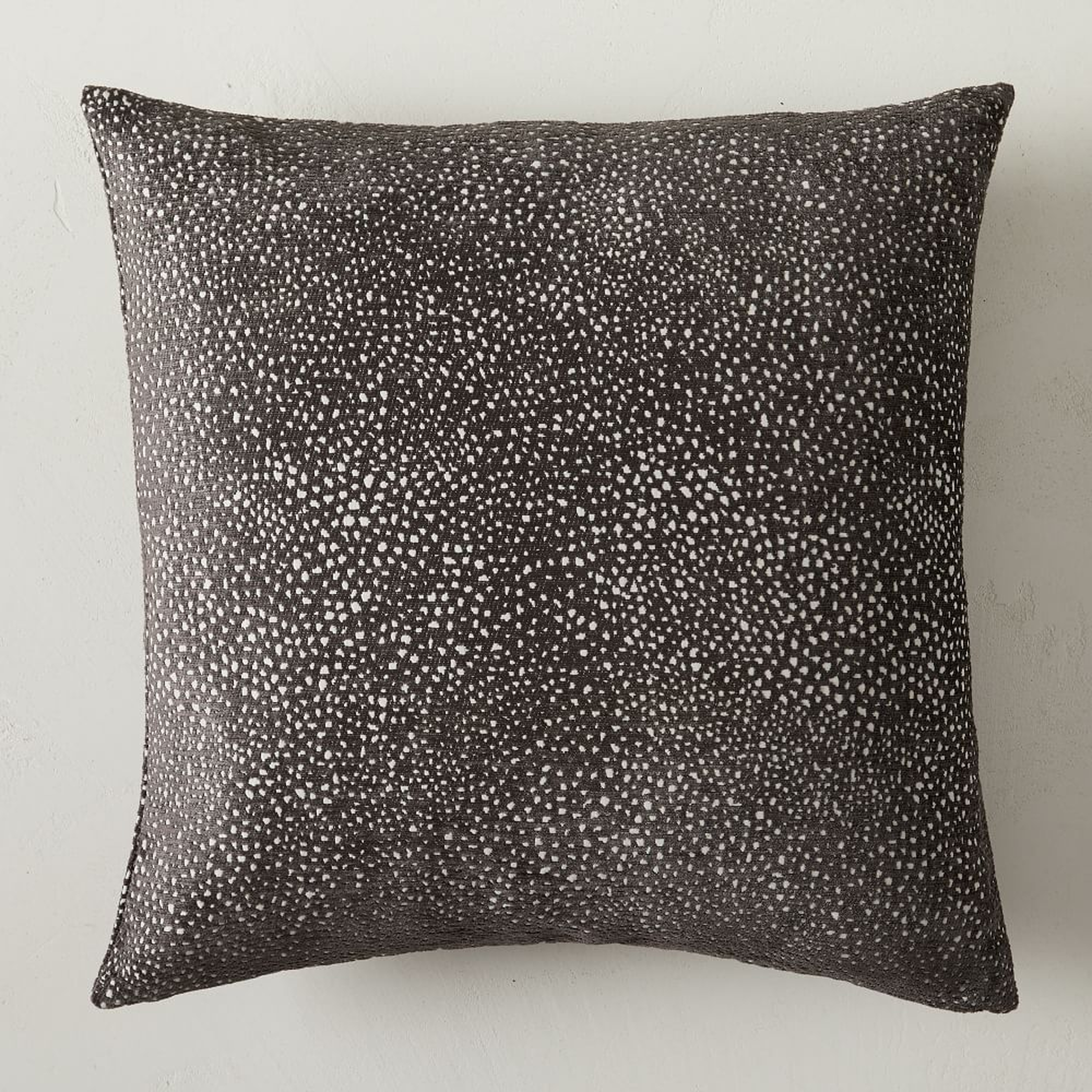 Dotted Chenille Jacquard Pillow Cover, Slate, 20x20, Set of 2 - West Elm