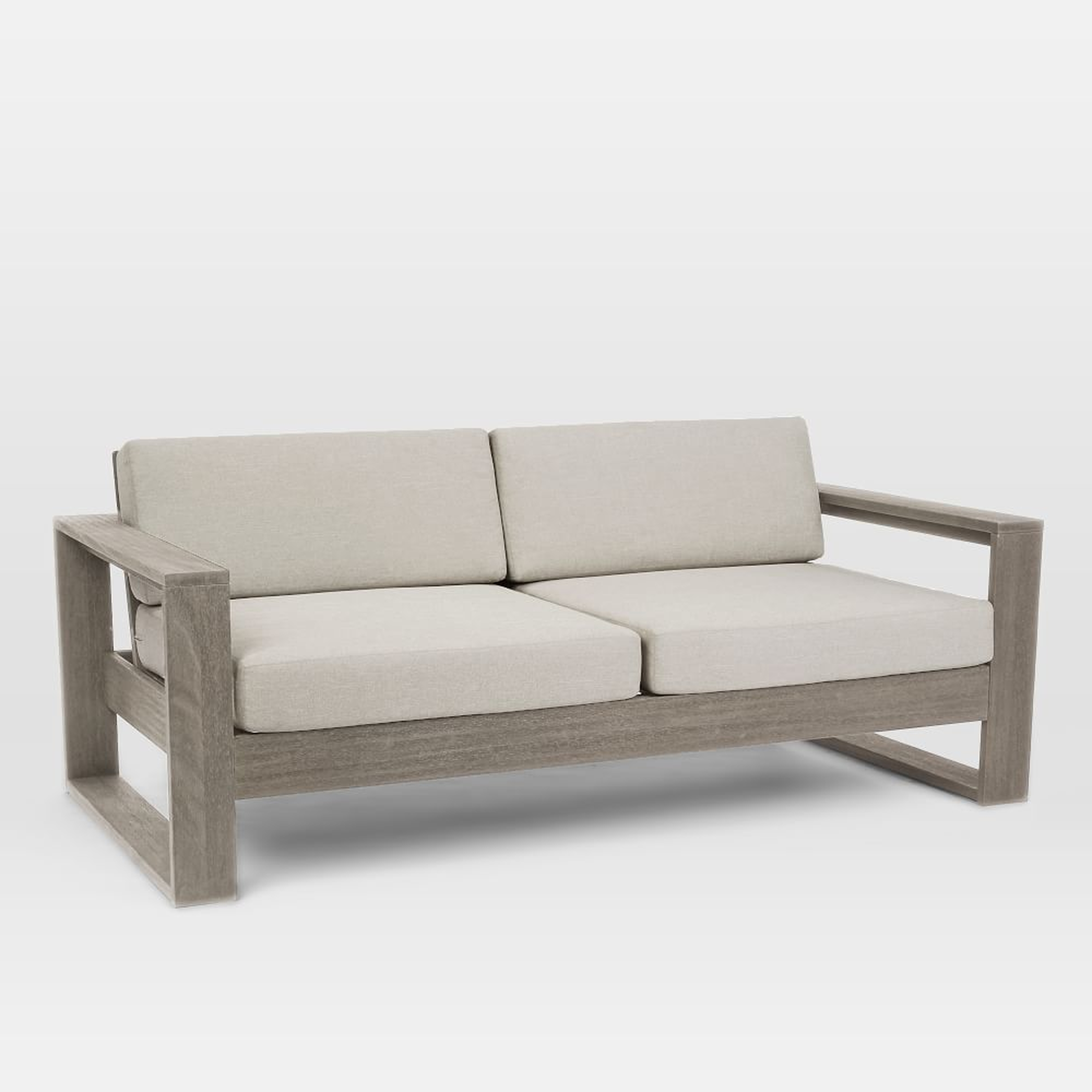 Portside Outdoor 75 in Sofa, Weathered Gray - West Elm