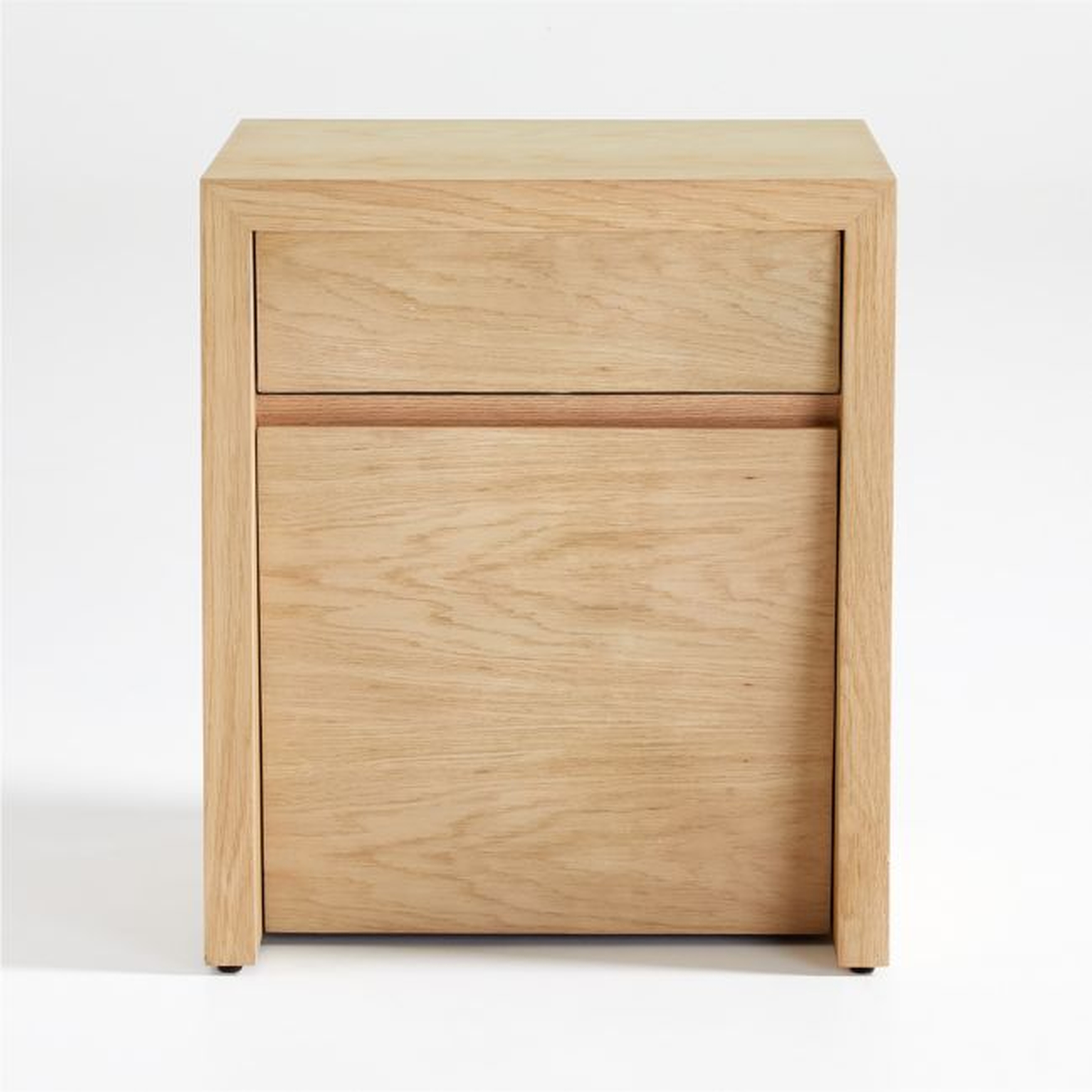 Vander Natural Wood Storage End Table - Crate and Barrel