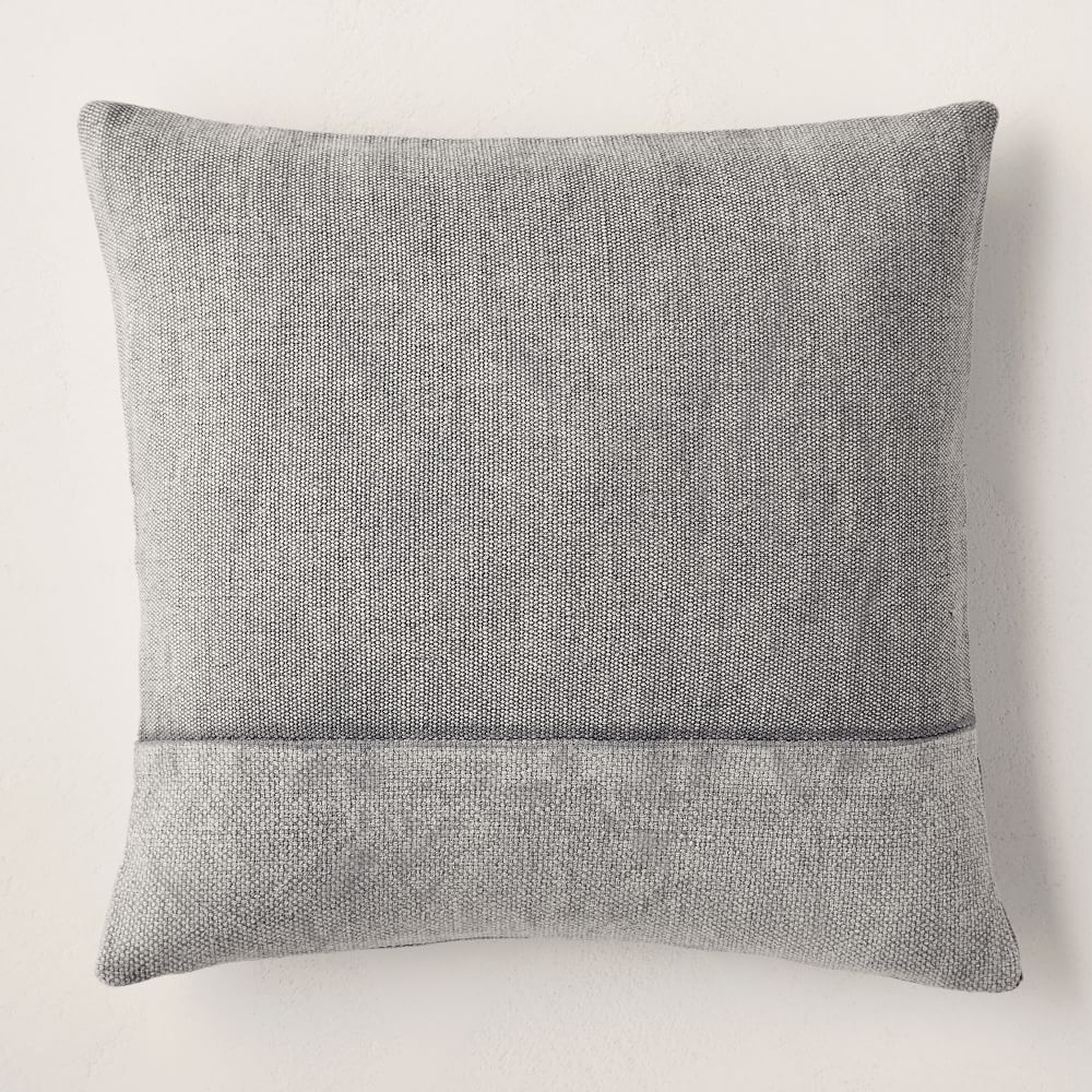 Cotton Canvas Pillow Cover, 18"x18", Iron - West Elm