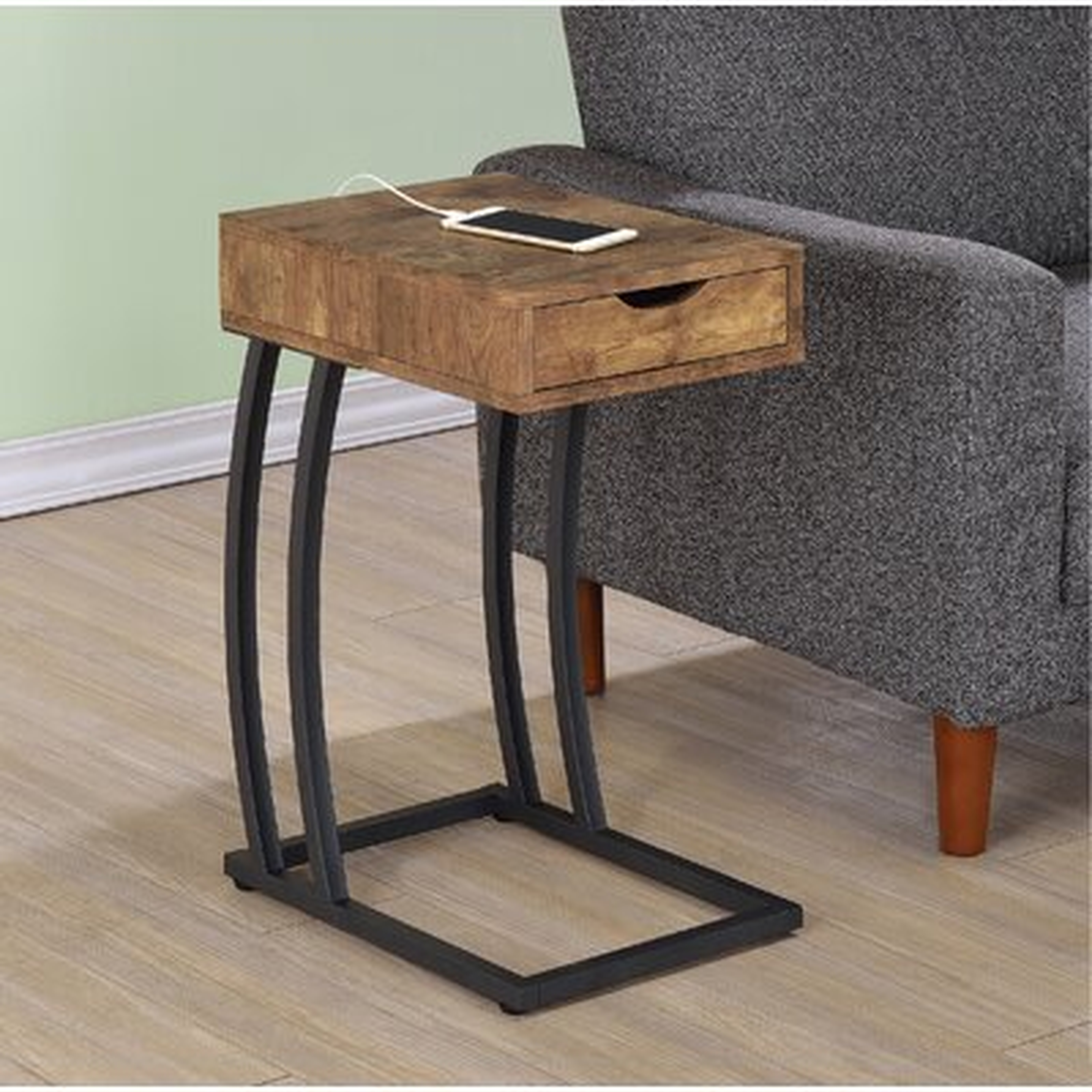 Mantua C Table End Table with Storage and Built-In Outlets - Wayfair