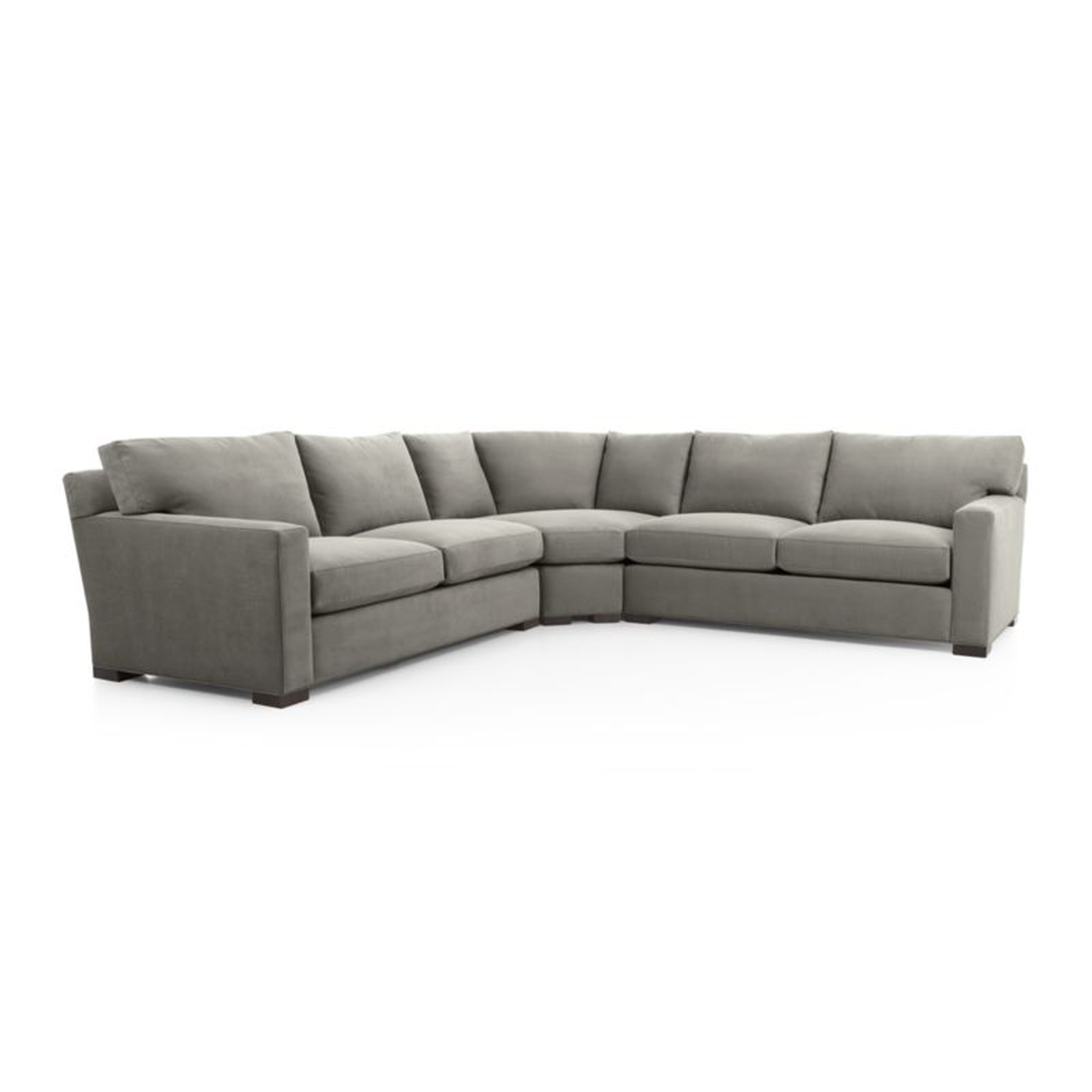 Axis 3-Piece L-Shaped Wedge Sectional Sofa - Crate and Barrel