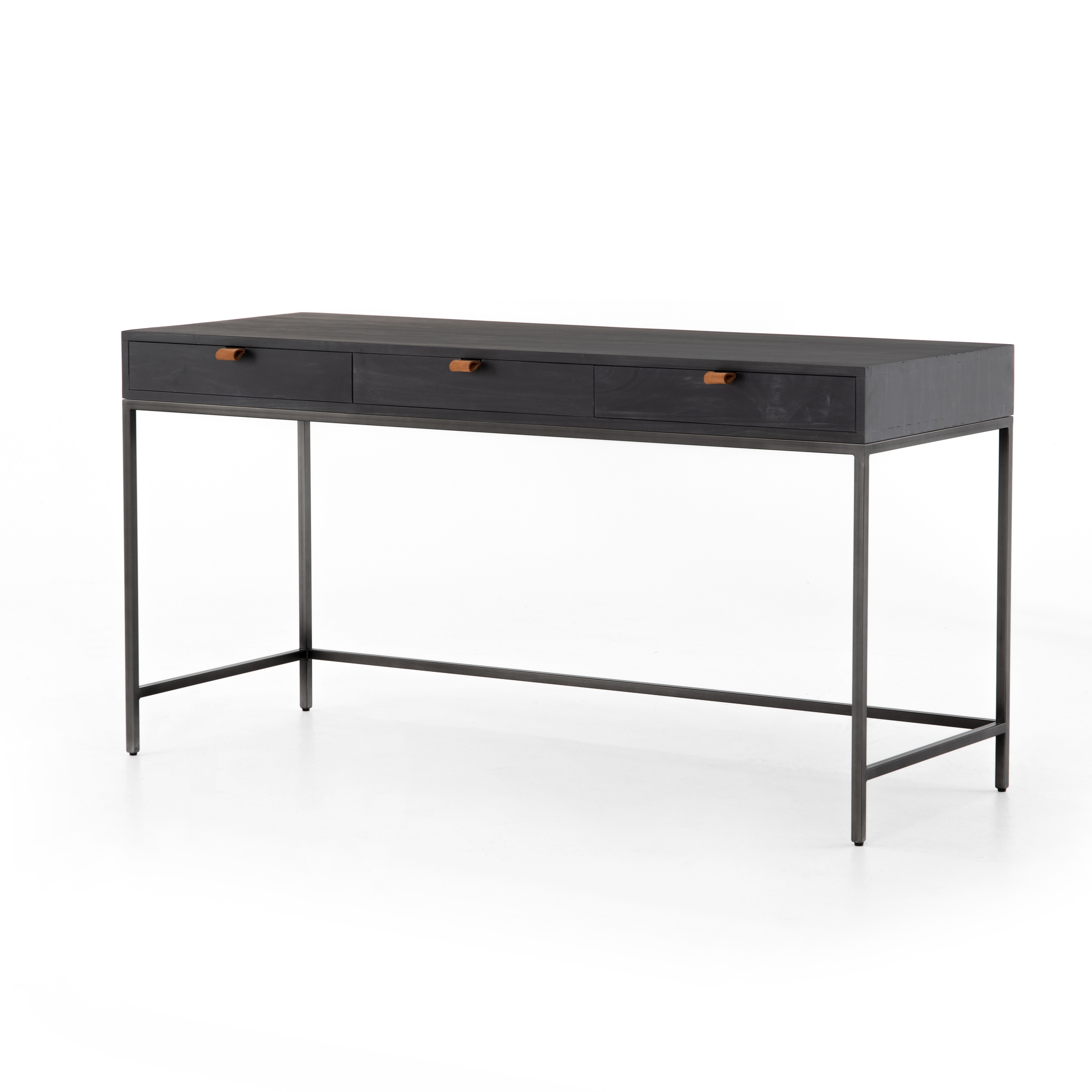 Trey Modular Writing Desk-Black Wash Pop - Four Hands