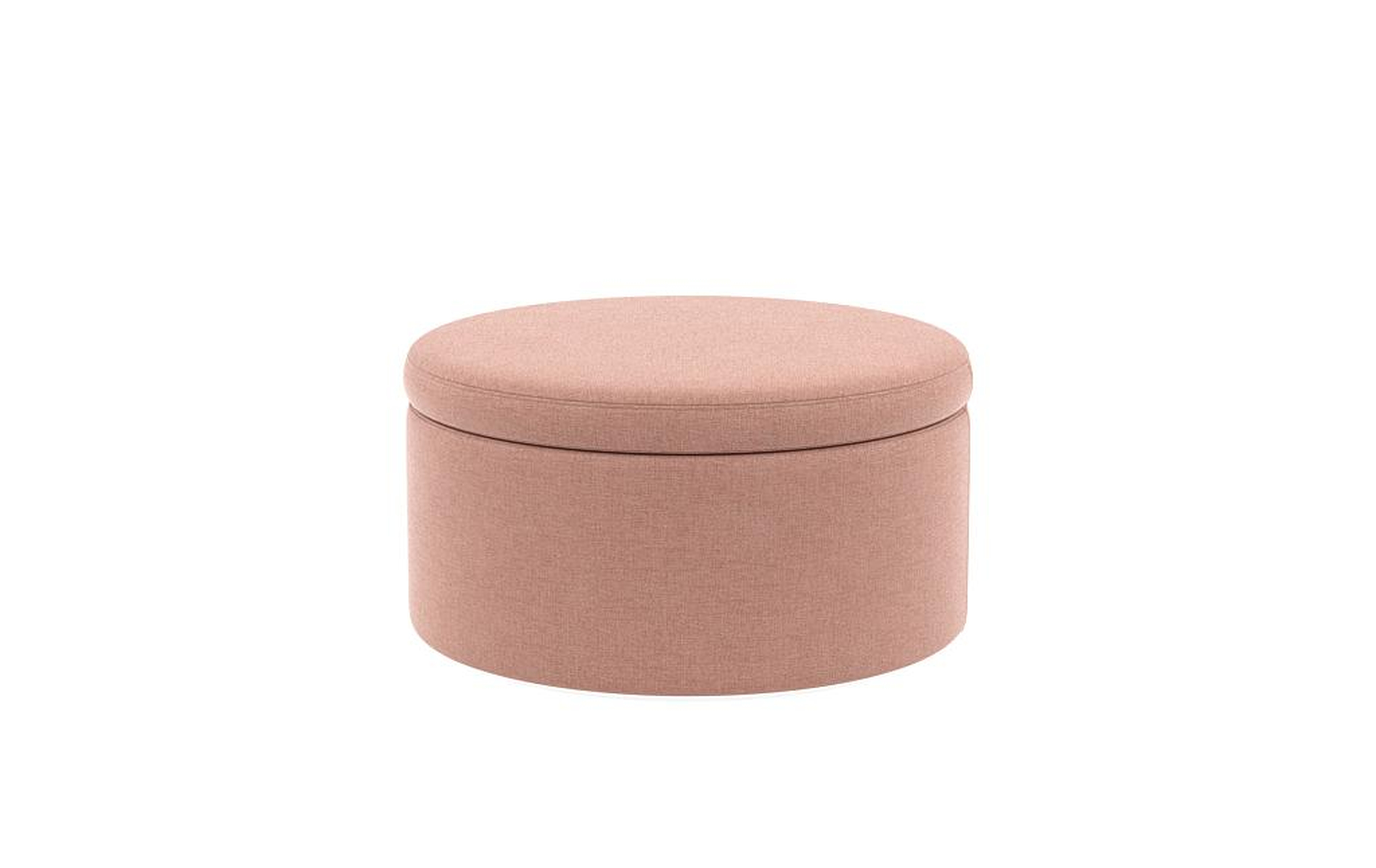 Colten Round Storage Coffee Table Ottoman - Interior Define