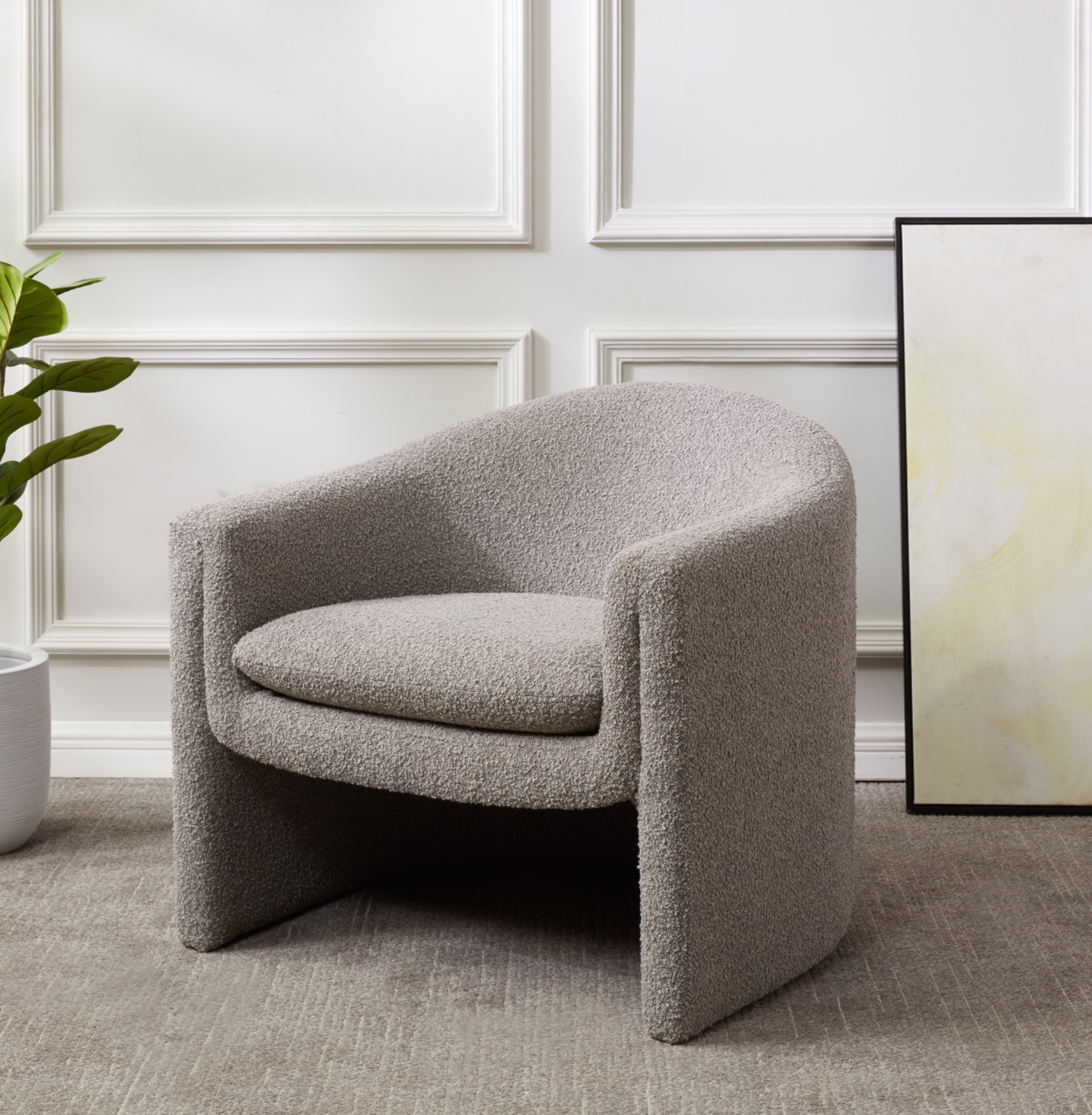Laylette Accent Chair - Light Grey - Safavieh Couture