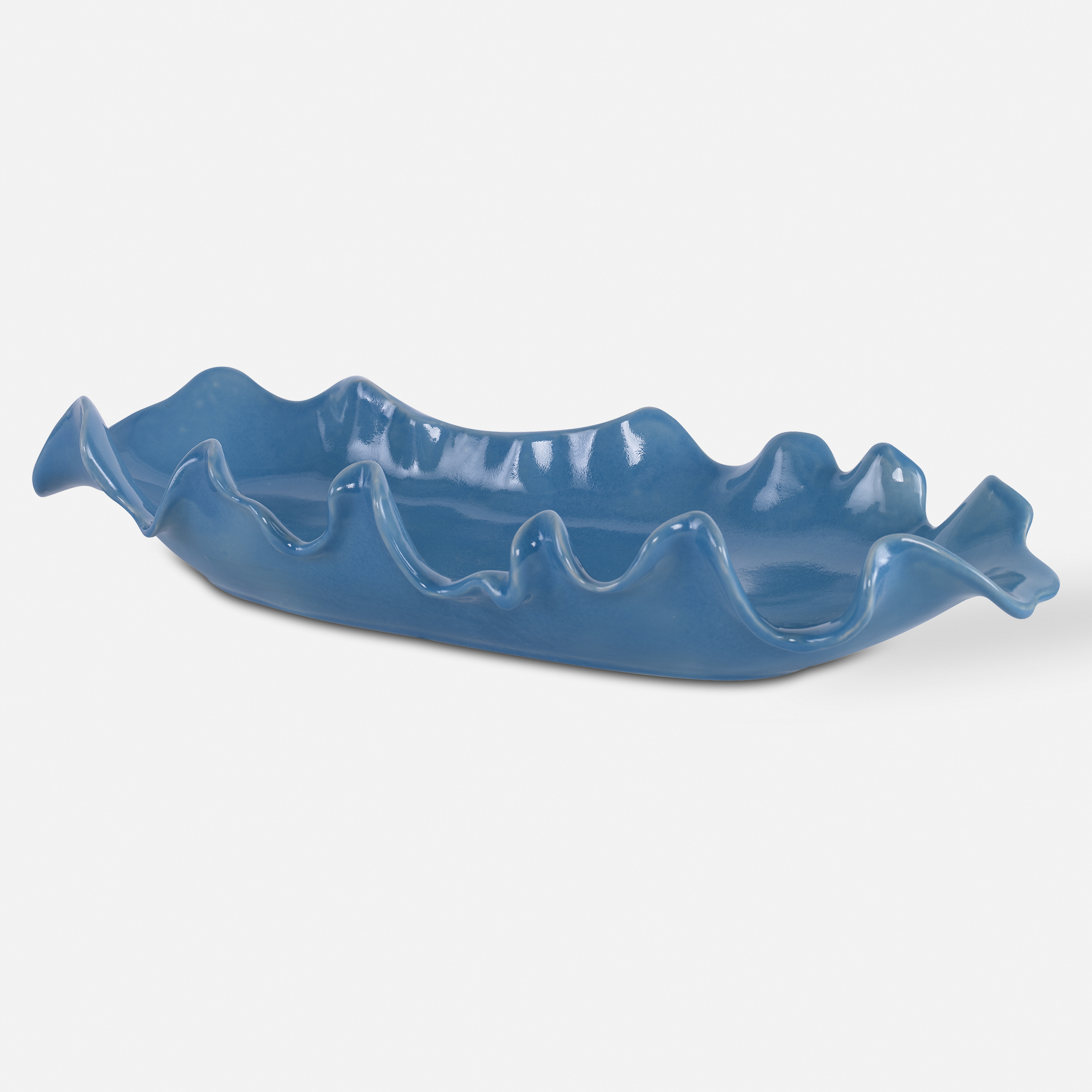 Ruffled Feathers Blue Bowl - Uttermost