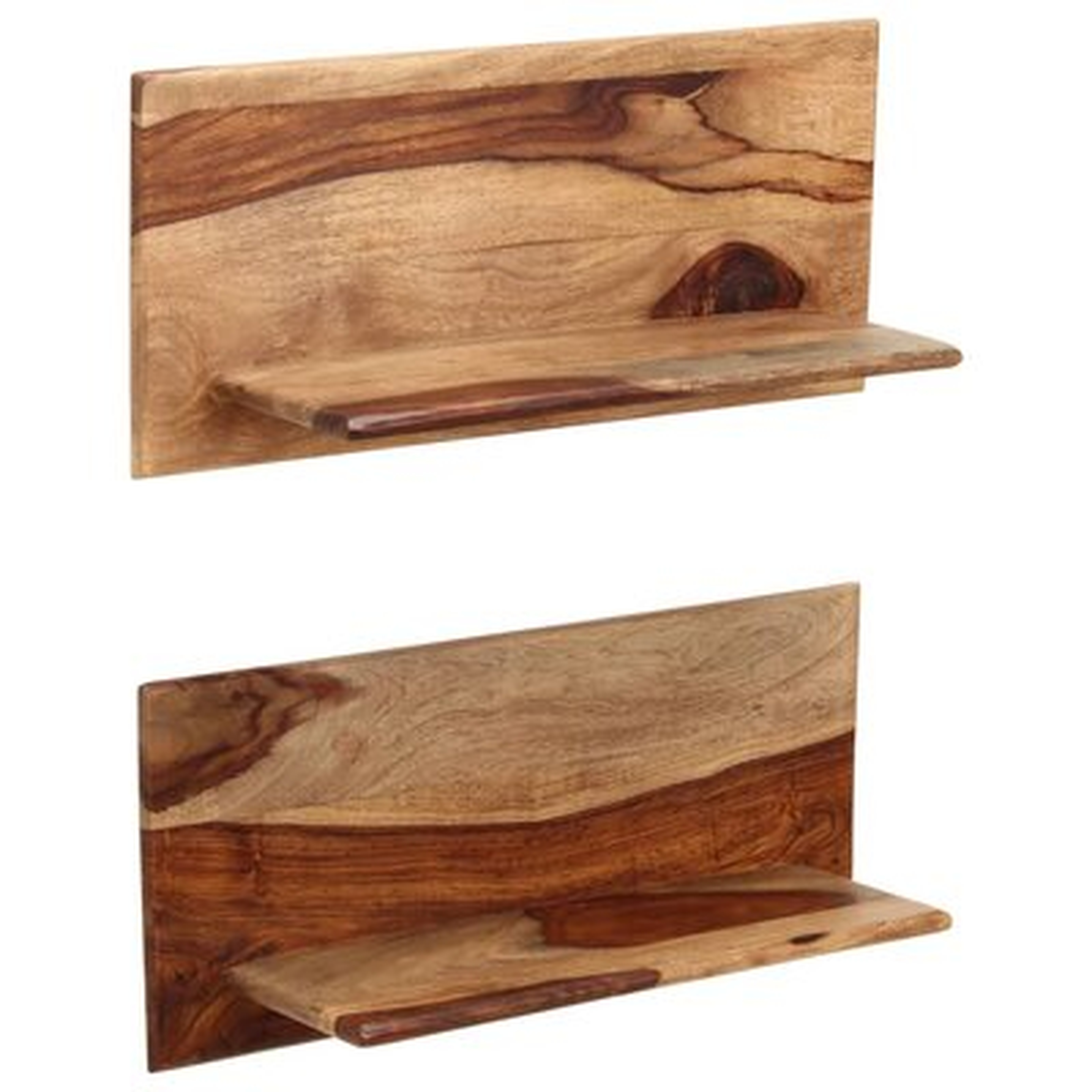 Mccollister 2 Piece Sheesham Solid Wood Floating Shelf - Wayfair