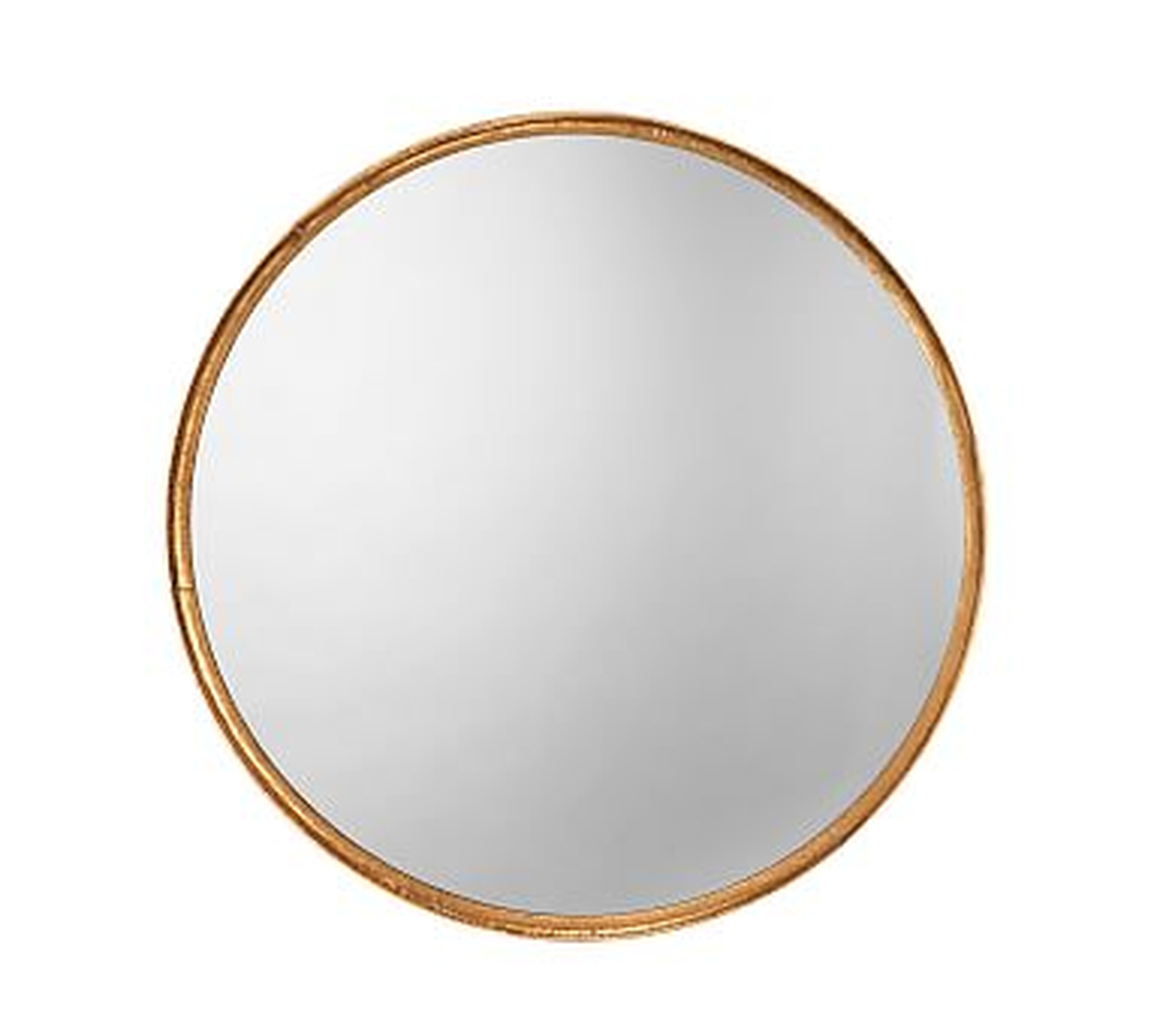 Refined Round Mirror, Gold, 36" - Pottery Barn