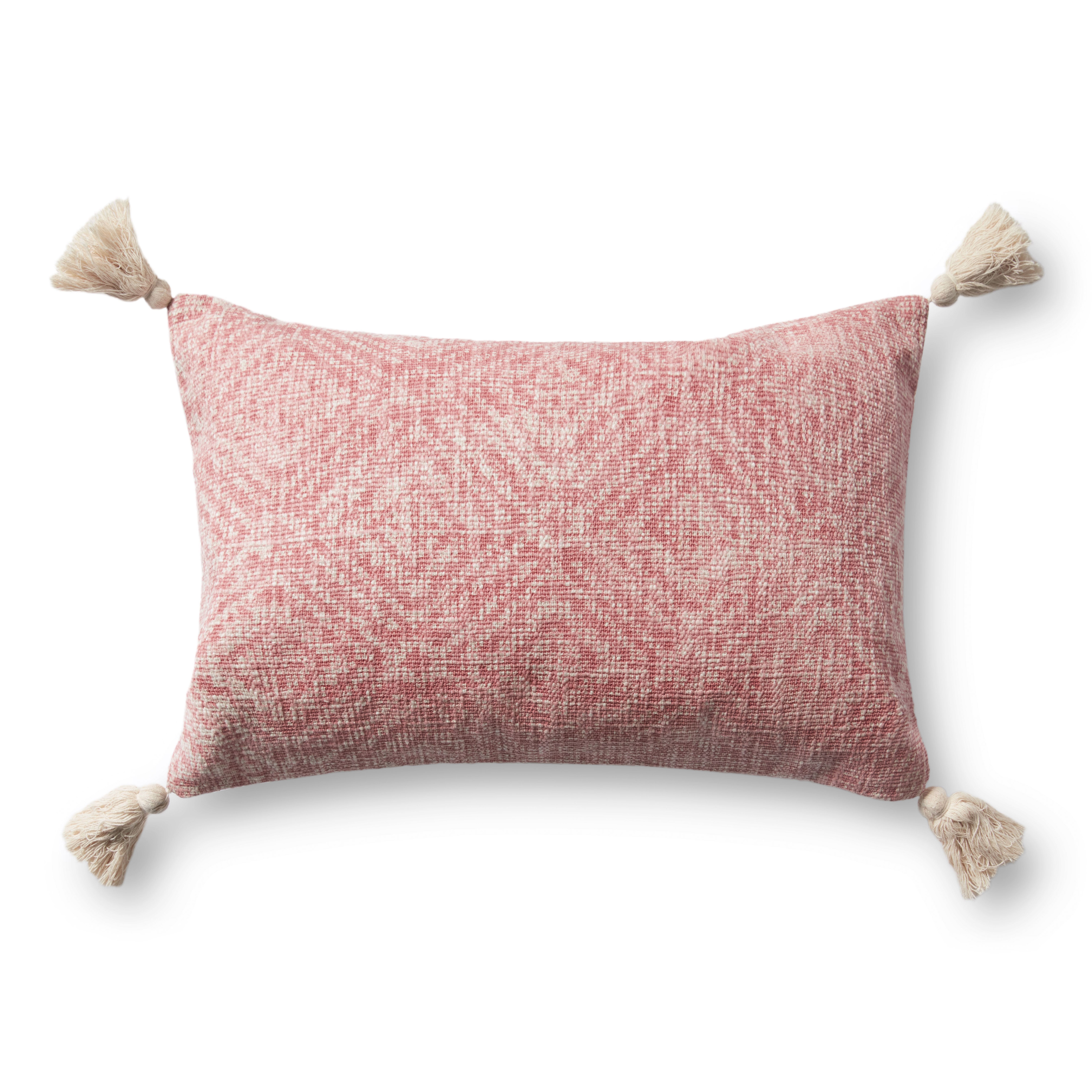 Loloi Pillows P0621 Pink 13" x 21" Cover Only - Loloi Rugs