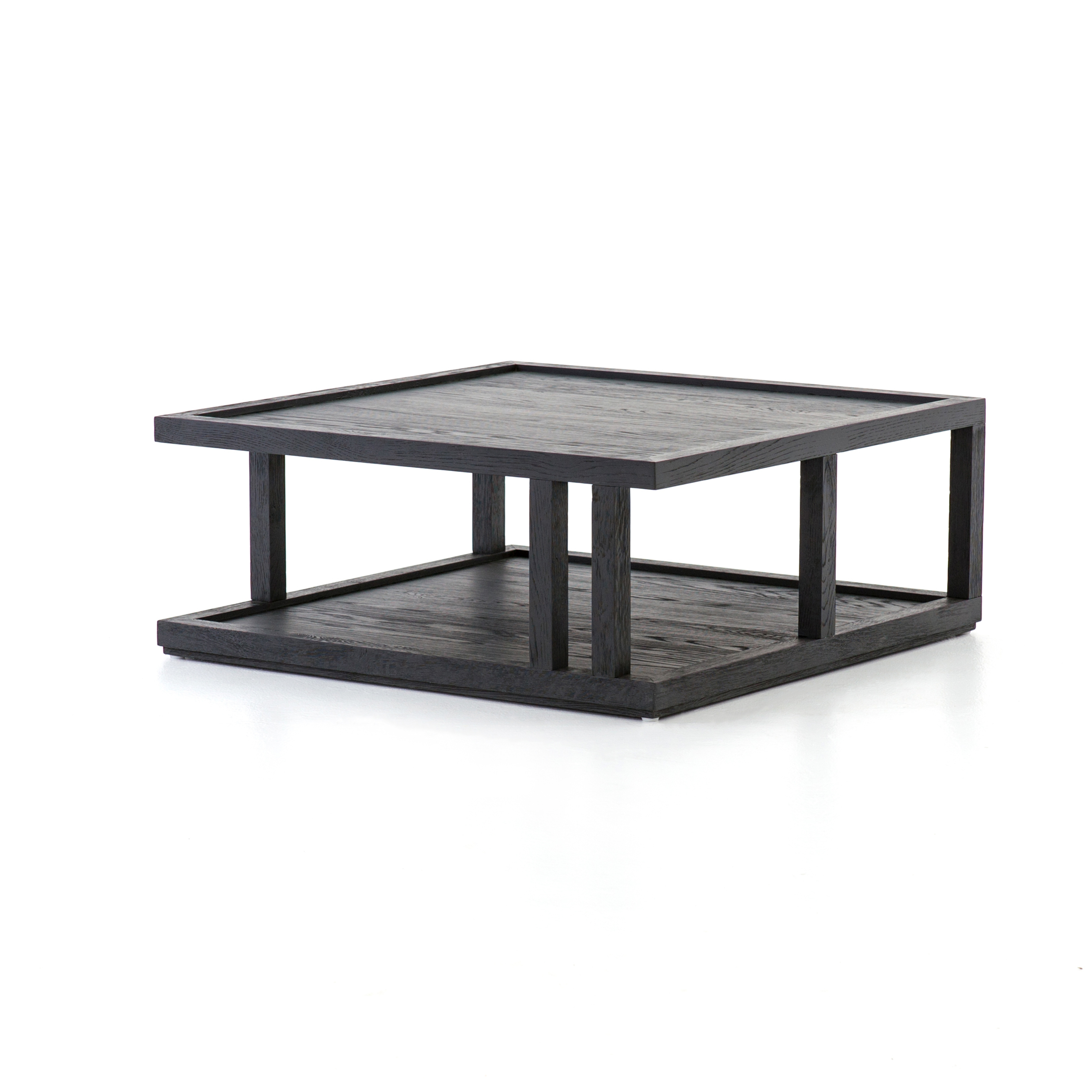 Charley Coffee Table-Drifted Black - Four Hands