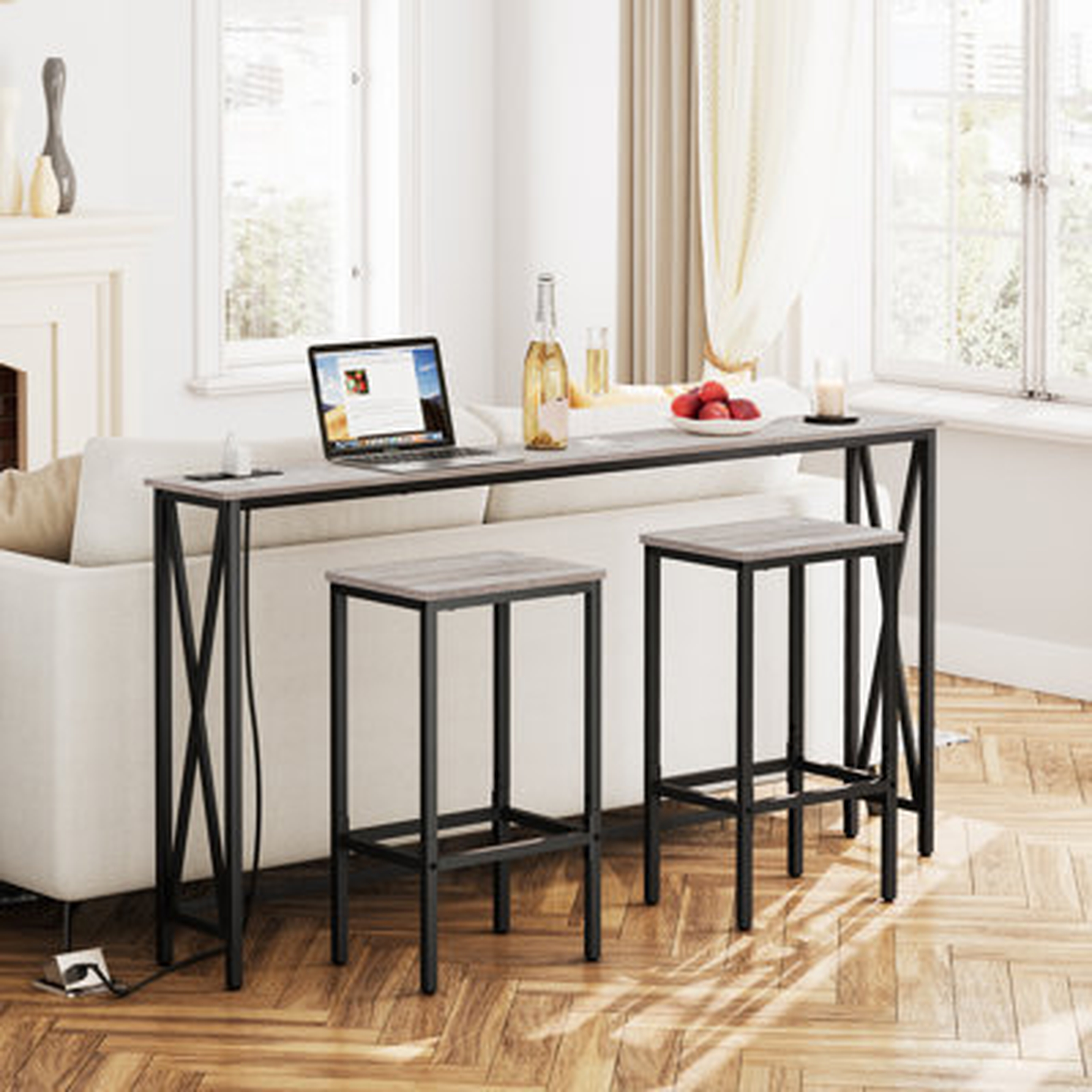 Marushka Console Table with Power Outlet - Wayfair