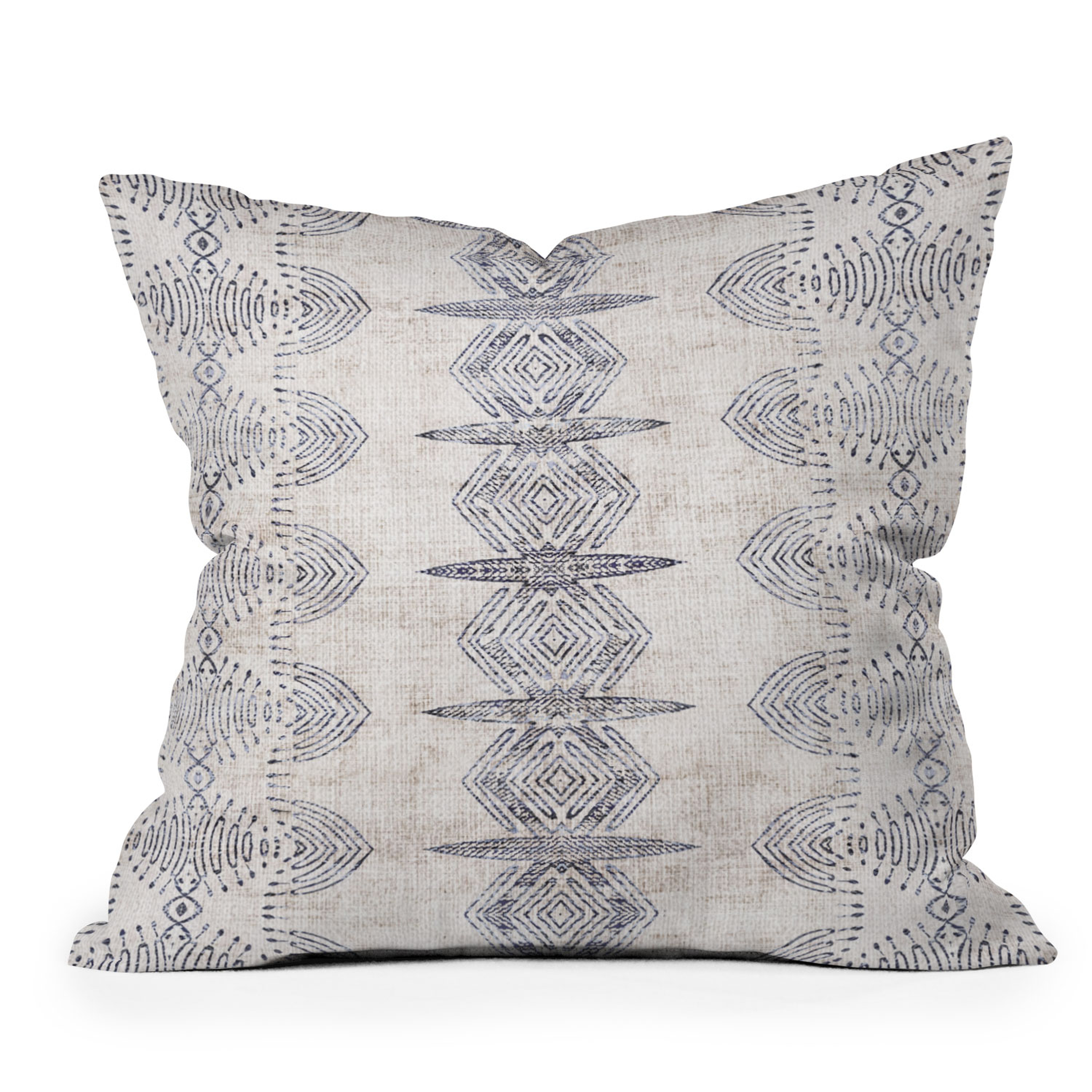 French Linen Eris by Holli Zollinger - Outdoor Throw Pillow 18" x 18" - Wander Print Co.
