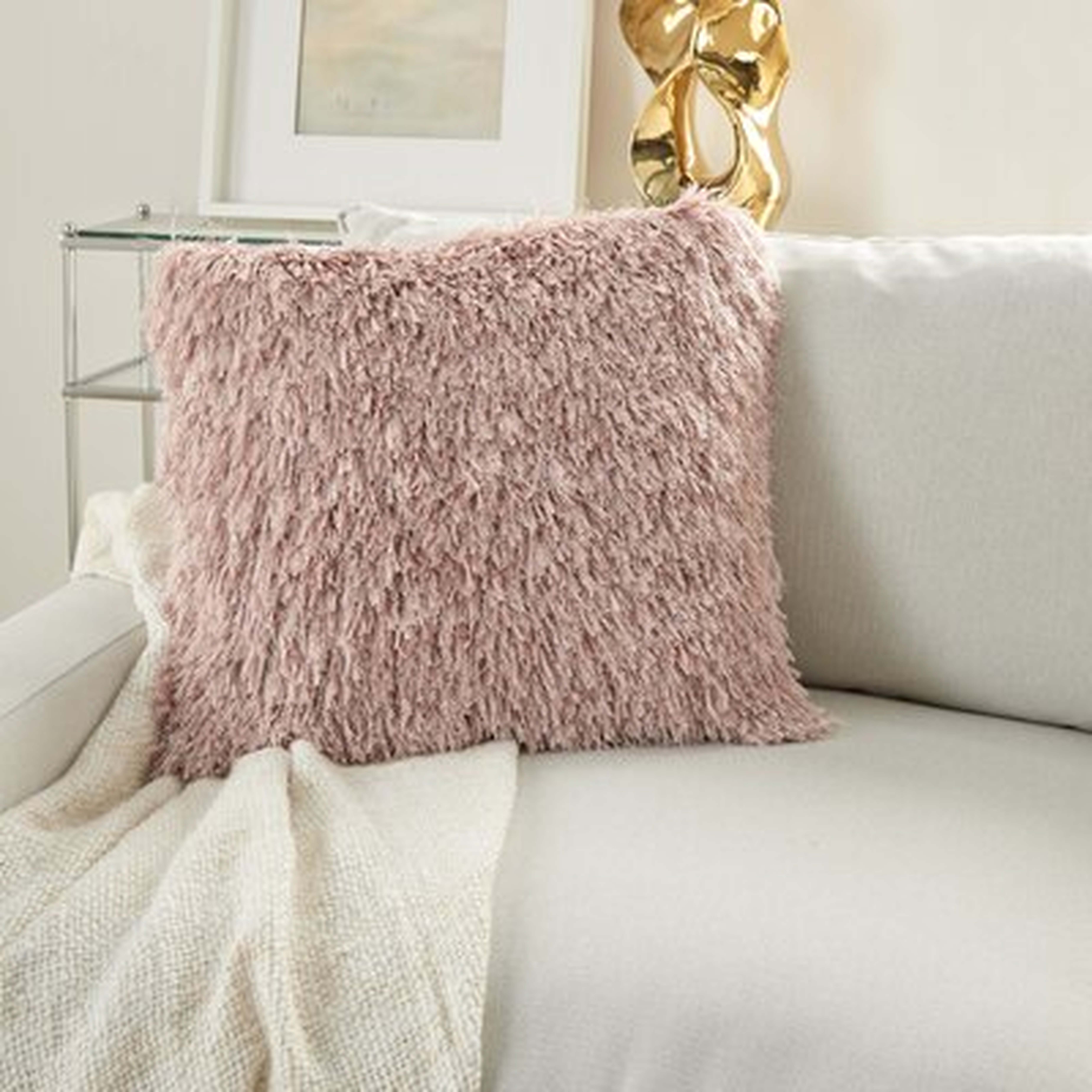 Mertie Shag Square Pillow Cover & Insert - Wayfair