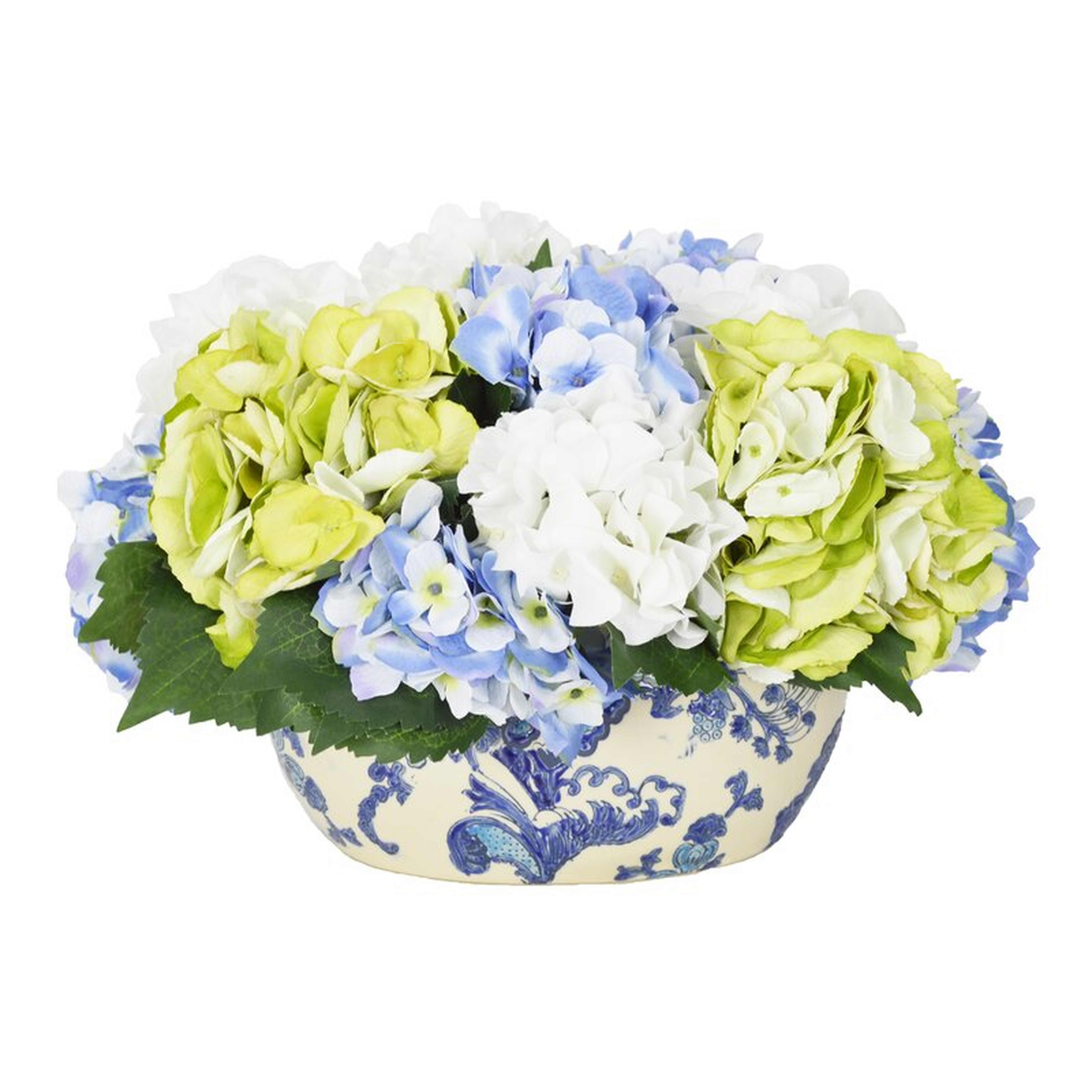 Hydrangea Centerpiece in Planter - Perigold