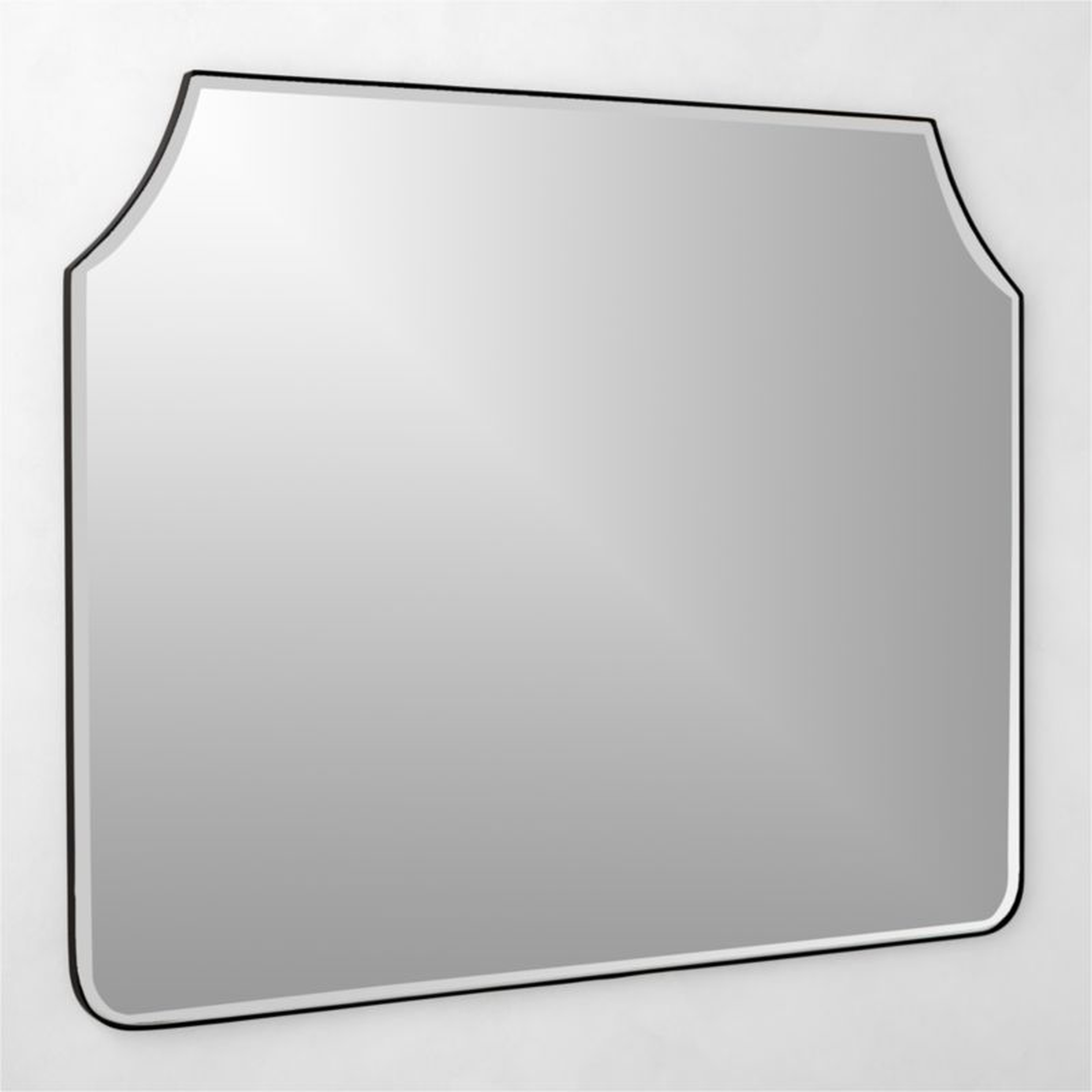 Kye Matte Black Mantel Mirror 46"x37" - CB2