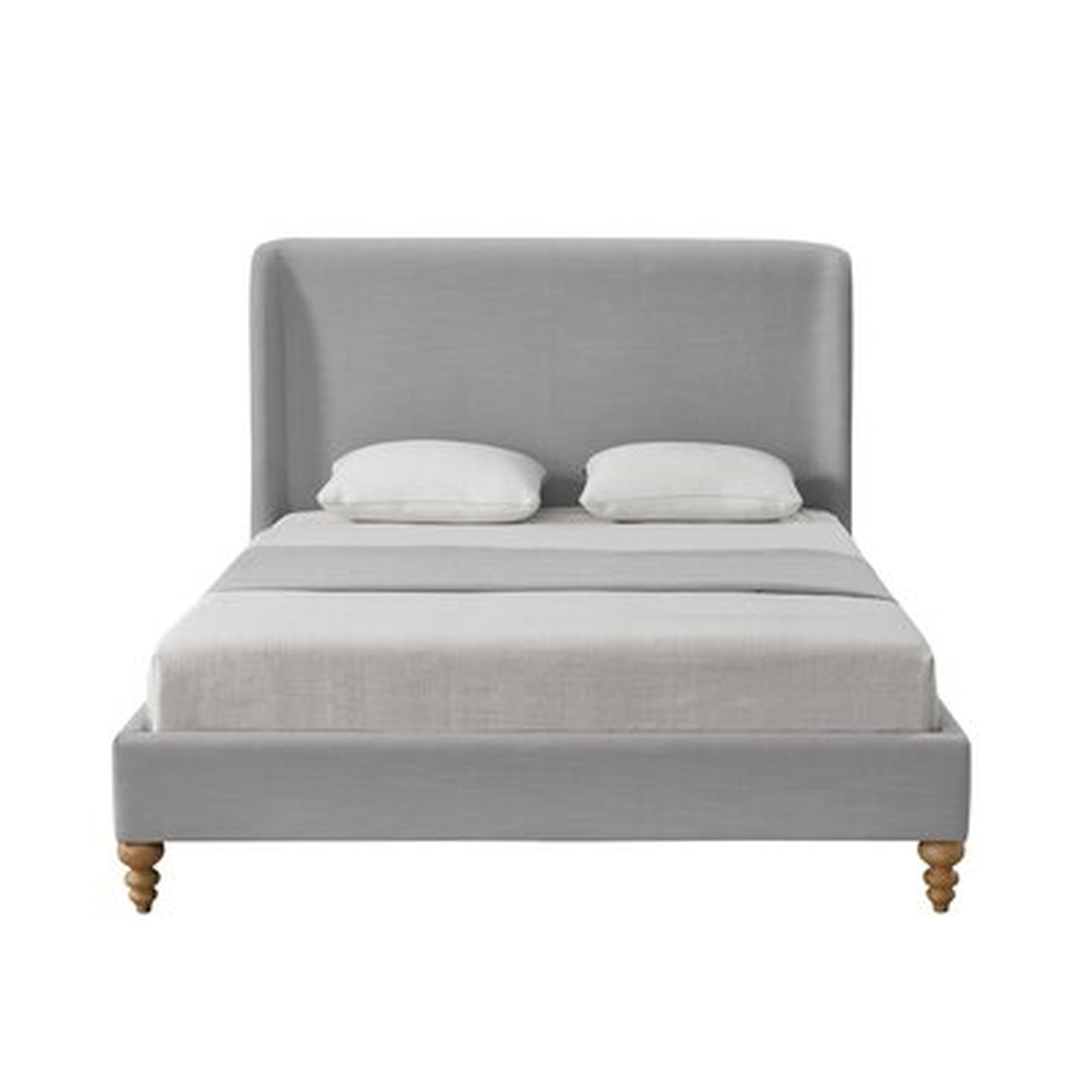 Shabby Chic Rosalee Linen Platform Bed Queen Size, Cream White - Wayfair