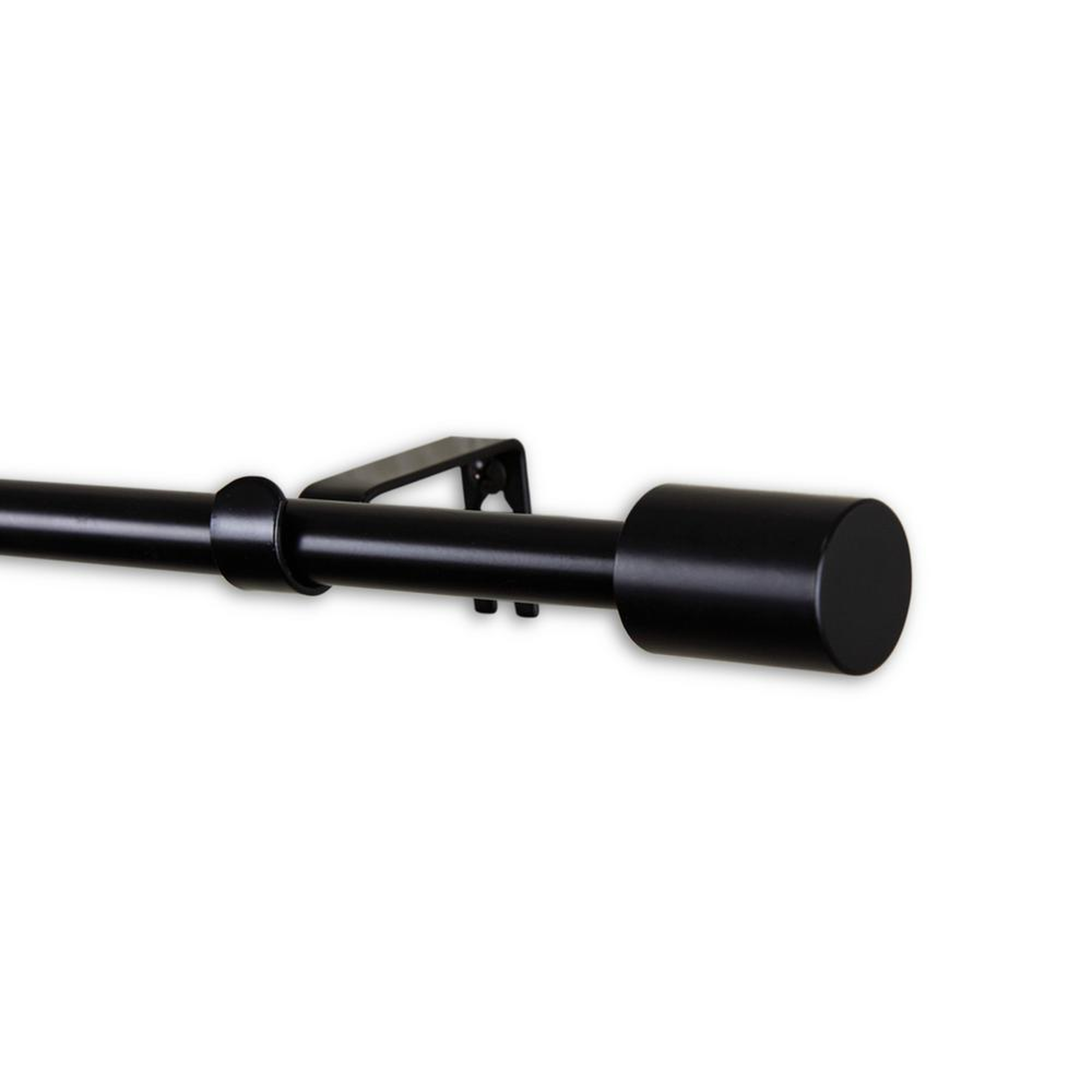 Rod Desyne Nora 5/8 in. Curtain Rod 84-120 in. - Black - Home Depot