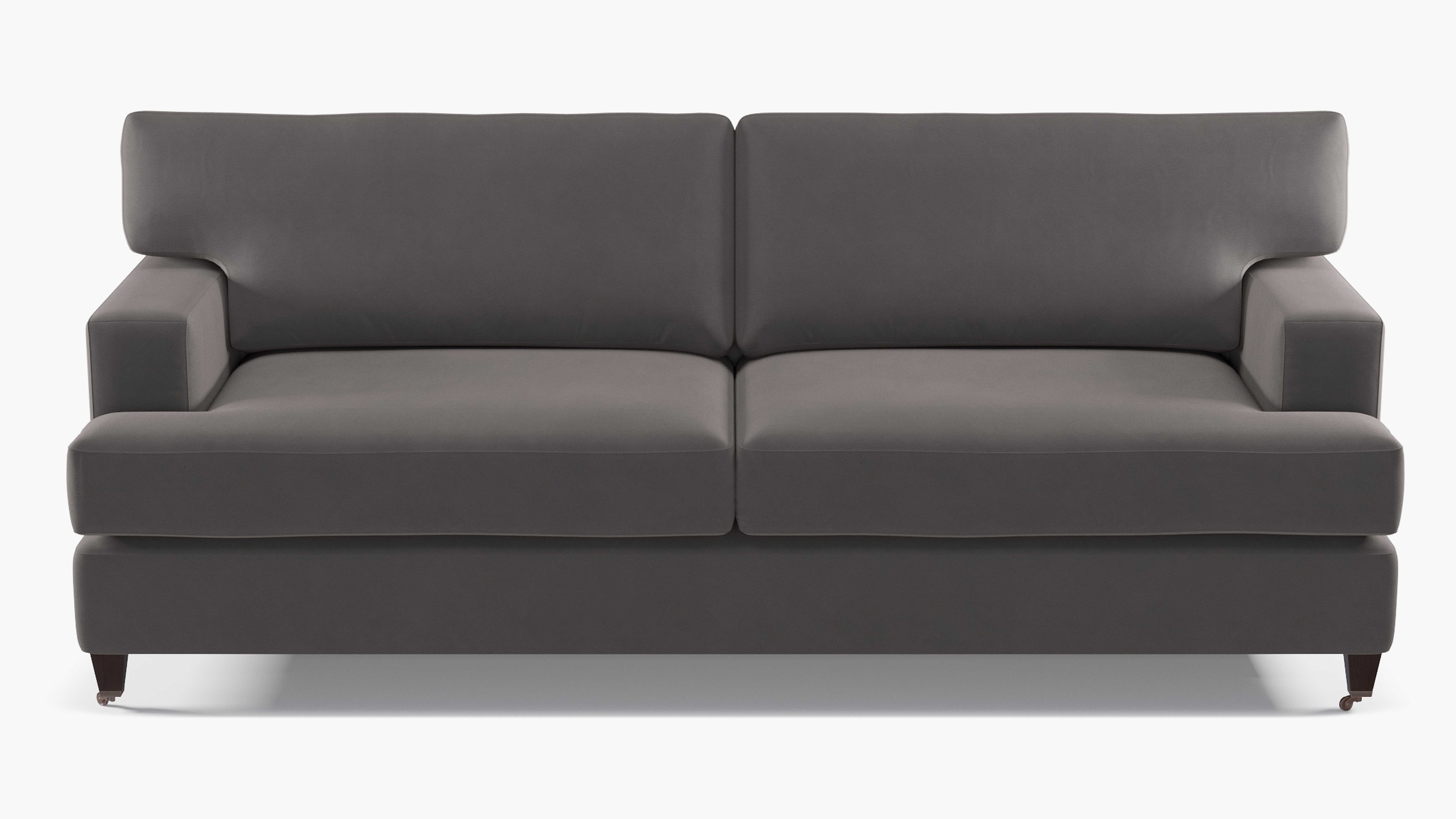 Classic Sofa, French Grey Velvet, Espresso - The Inside