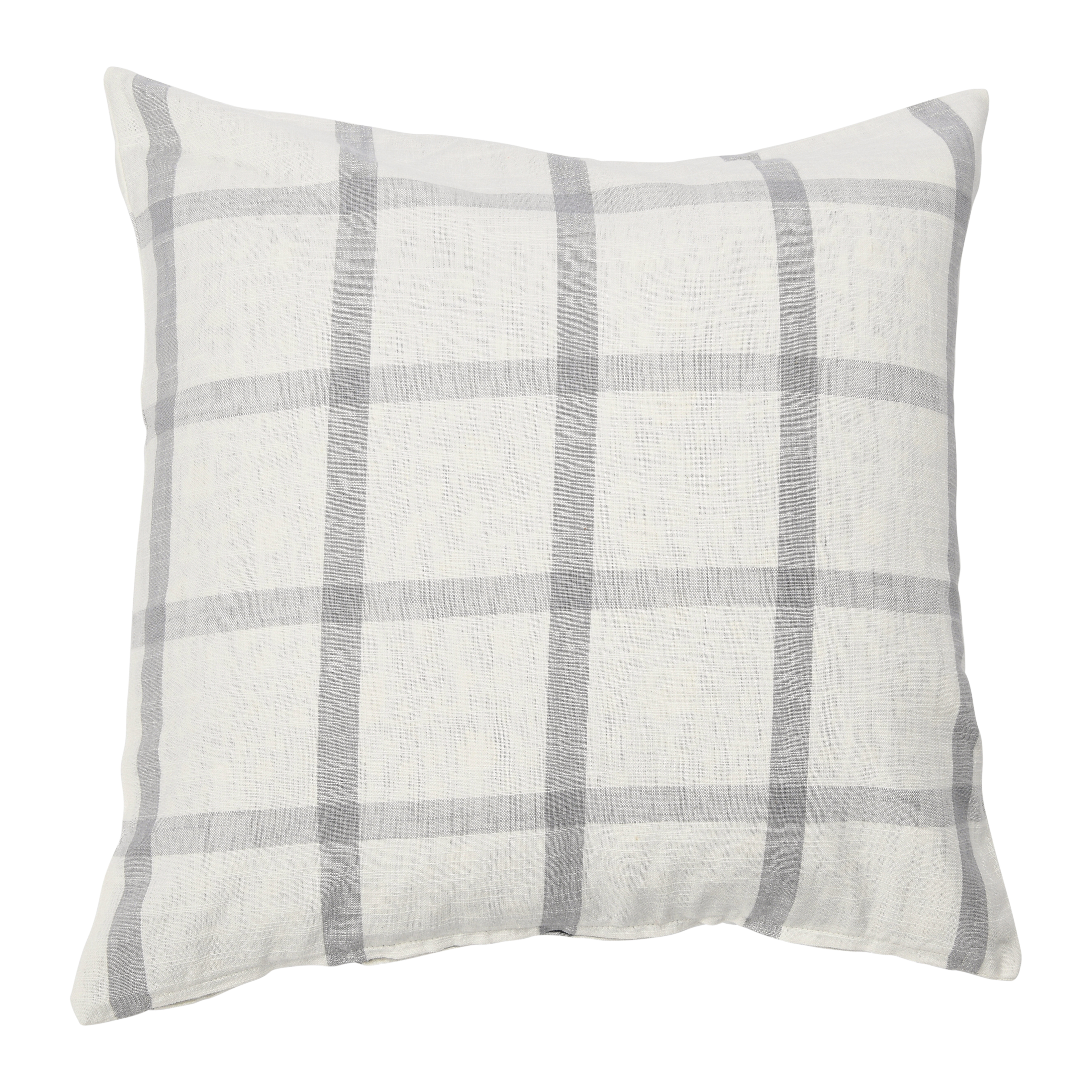 20" Square Windowpane Plaid Pillow - Creative Co-Op