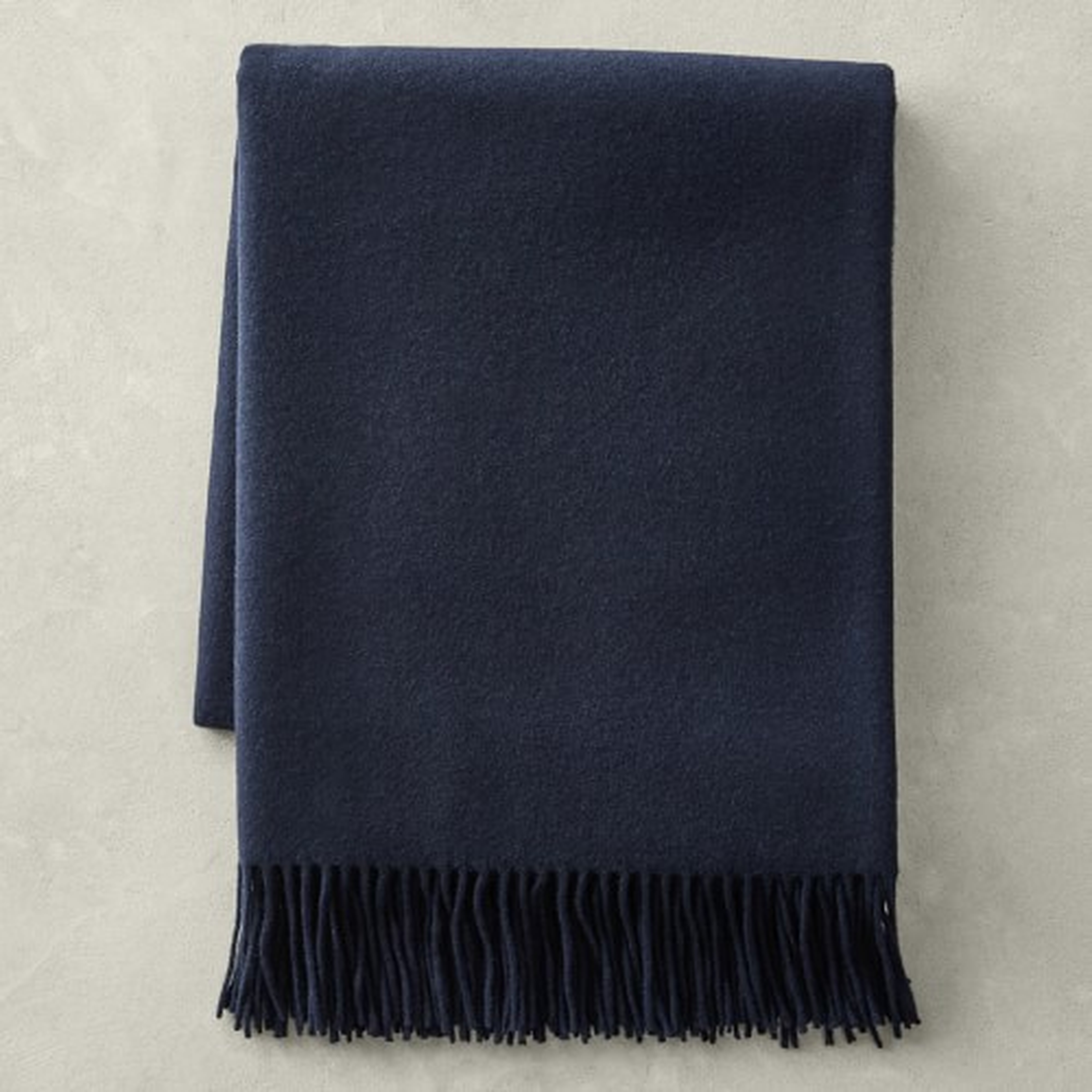 Solid Cashmere Throw, 50" X 65", Navy - Williams Sonoma