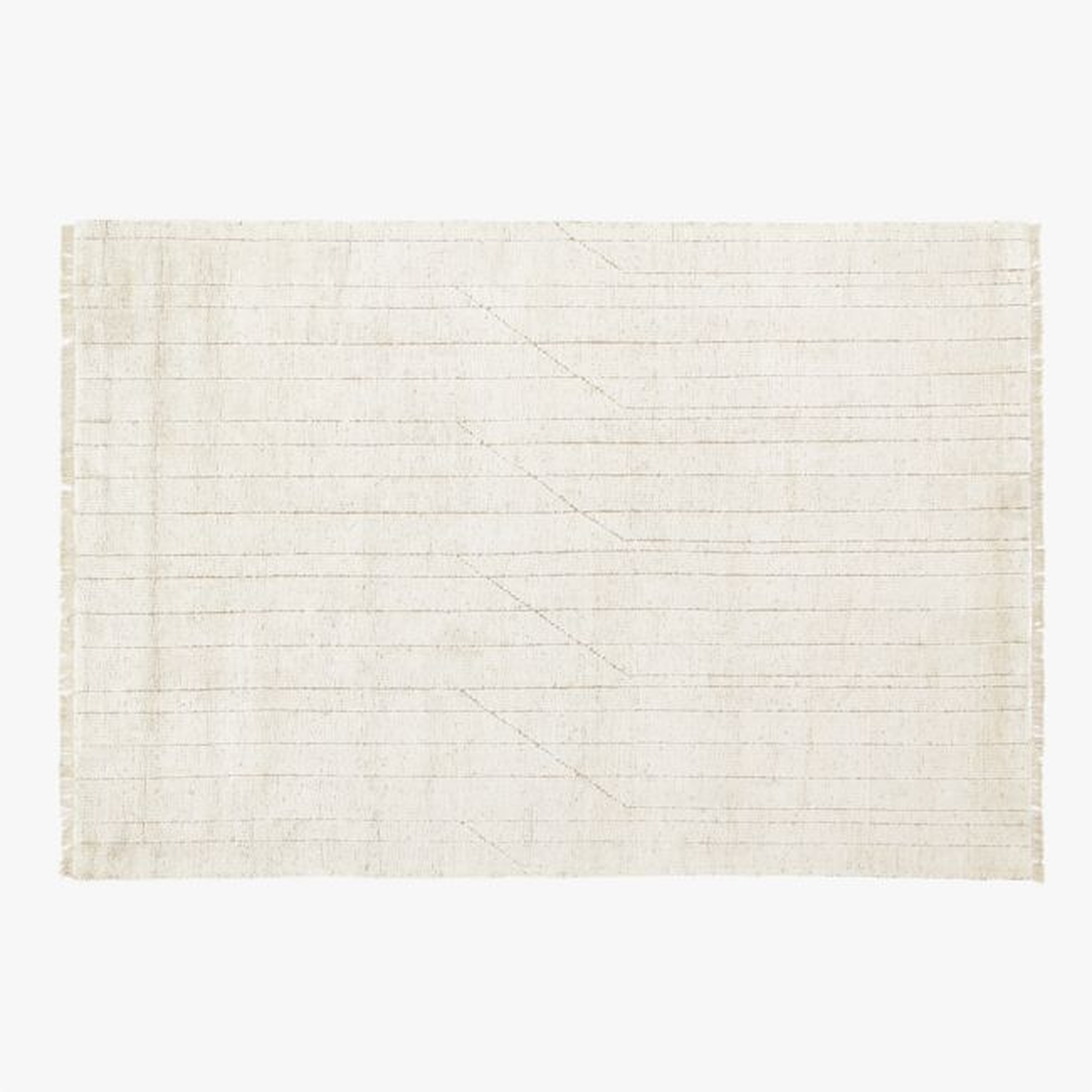 Kada Modern Hand-Knotted Viscose White Area Rug 6'x9' - CB2
