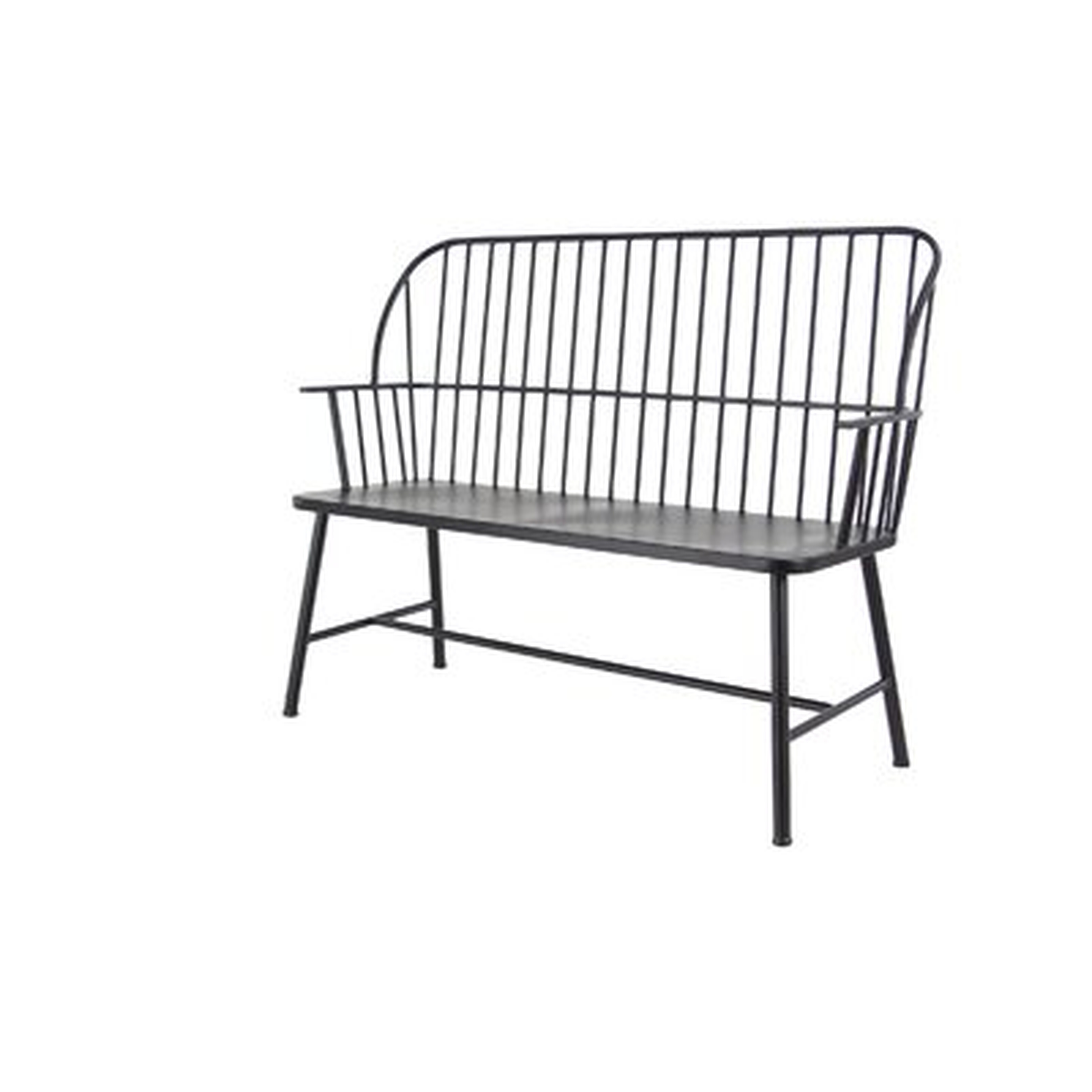 Gehlert Traditional Patio Iron Garden Bench - Wayfair