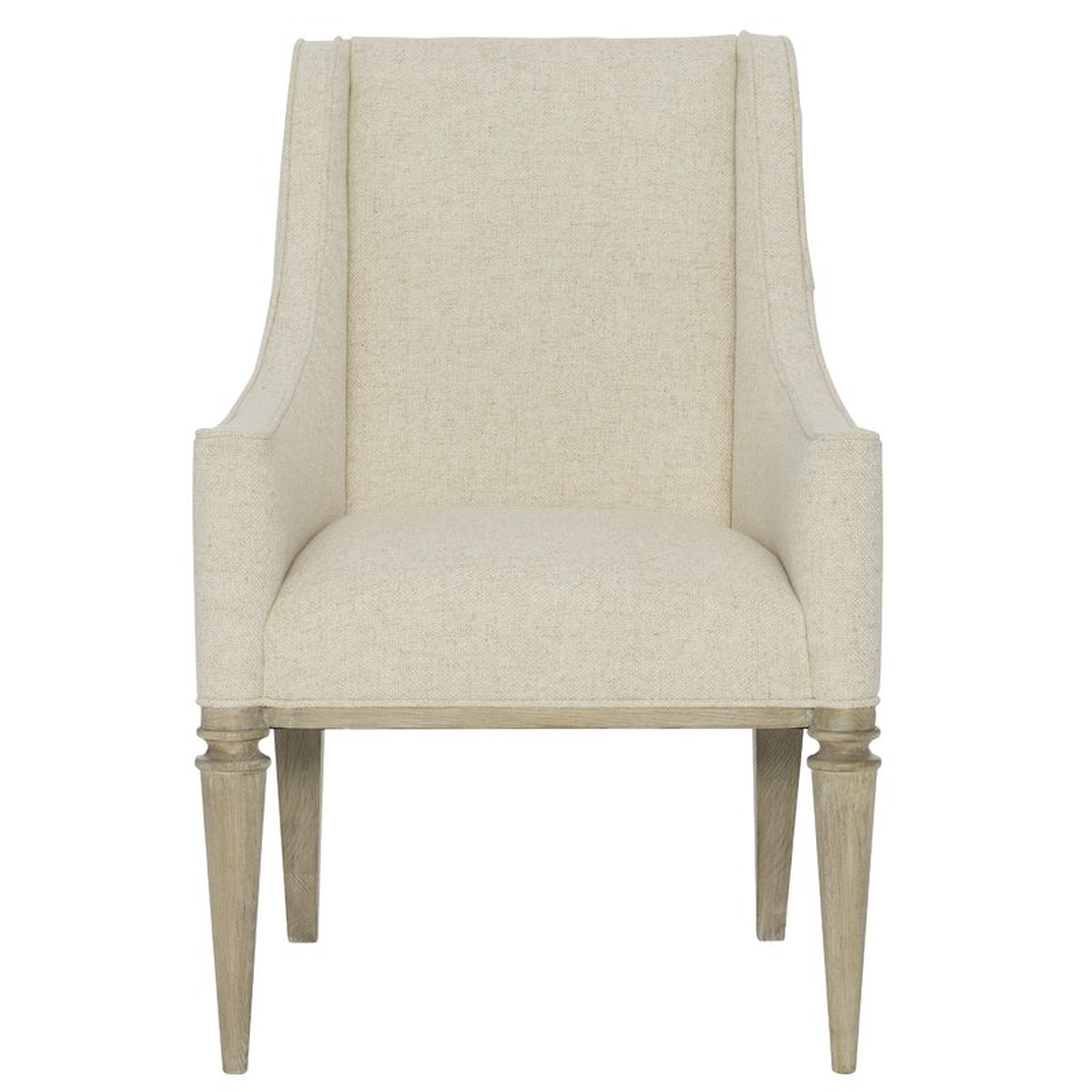 Bernhardt Santa Barbara Upholstered Wingback Arm Chair in Ivory - Perigold