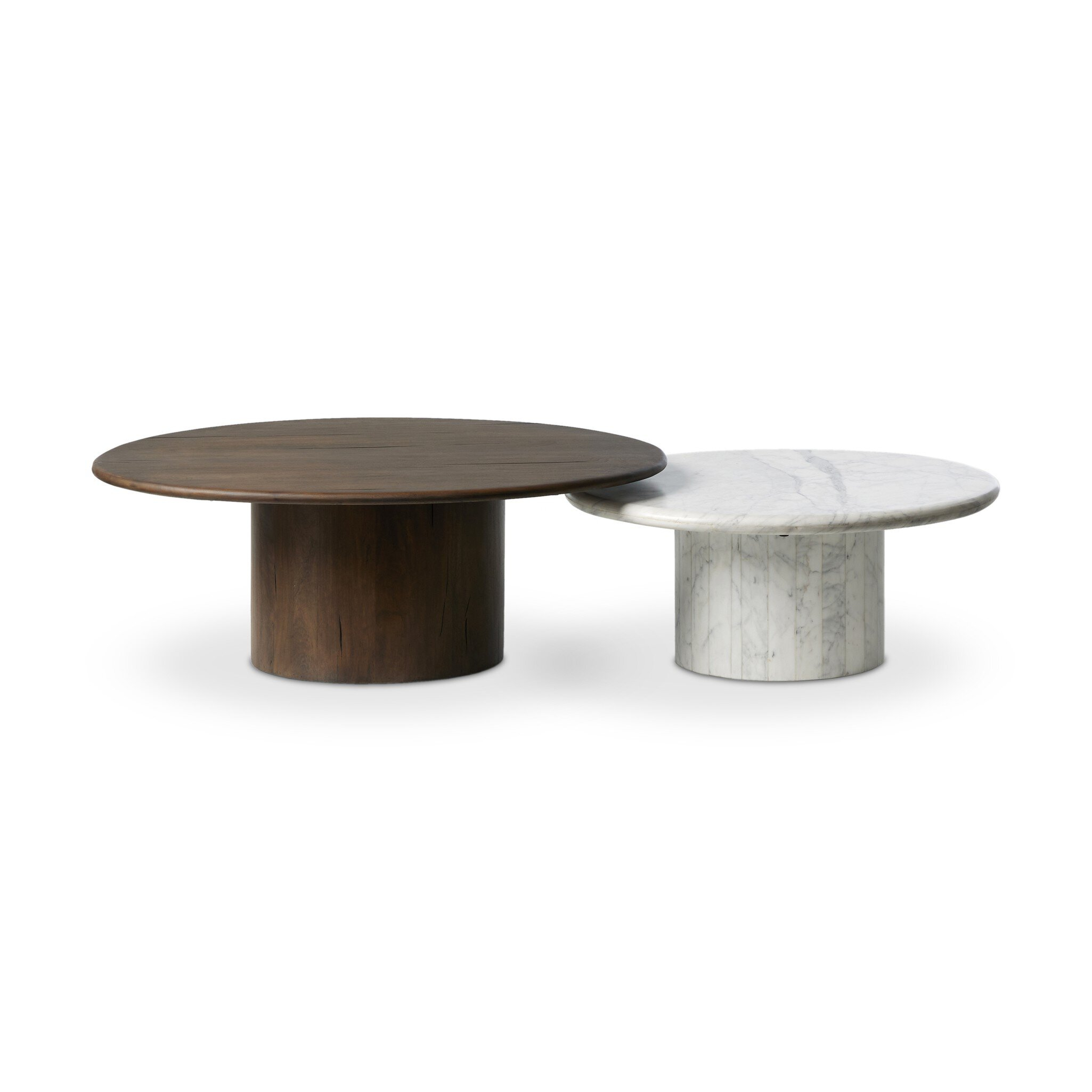 Stuart Nesting Coffee Tables - MIX & Match - White Calacatta Marble - Four Hands