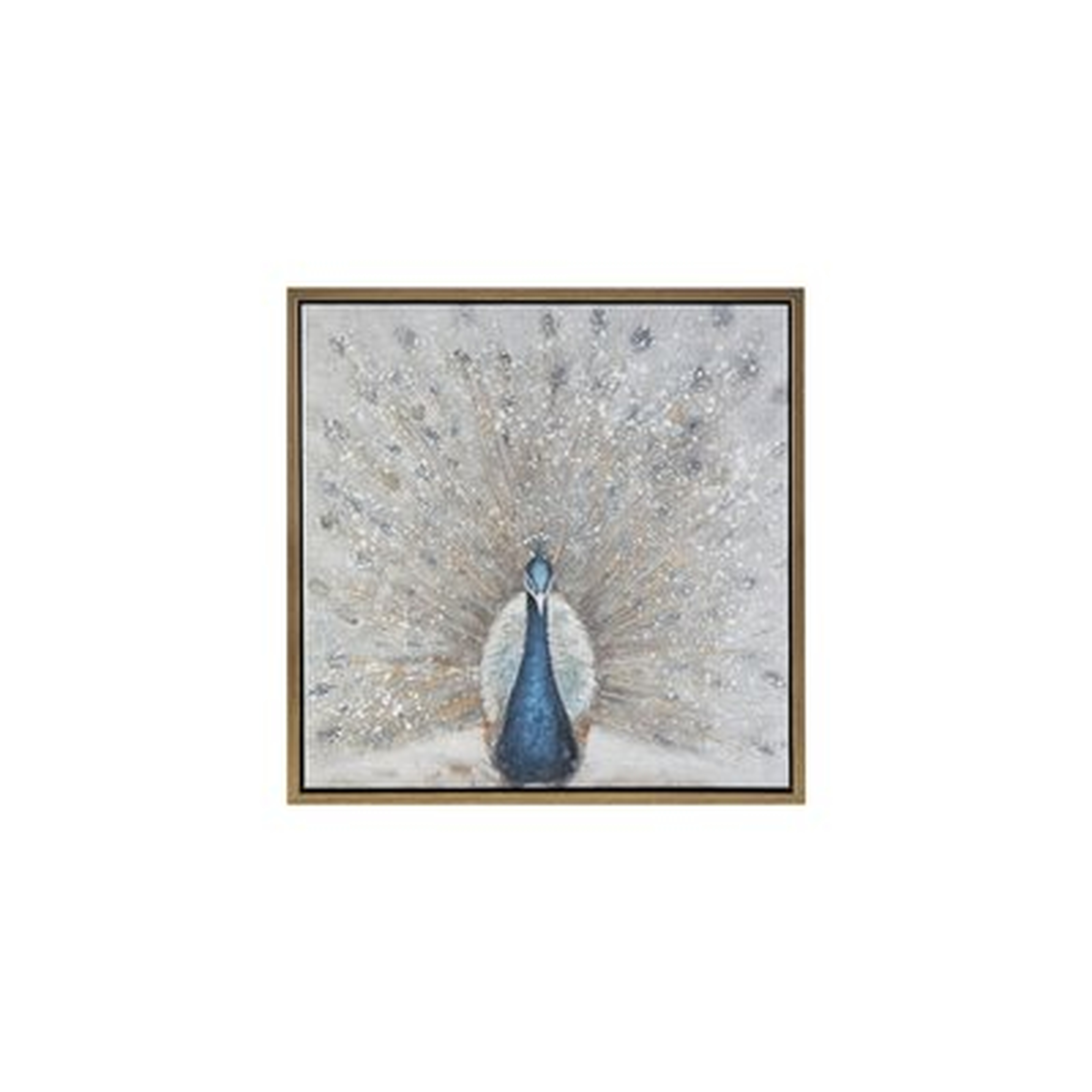 Gilded Peacock - Picture Frame Print on Canvas - Wayfair