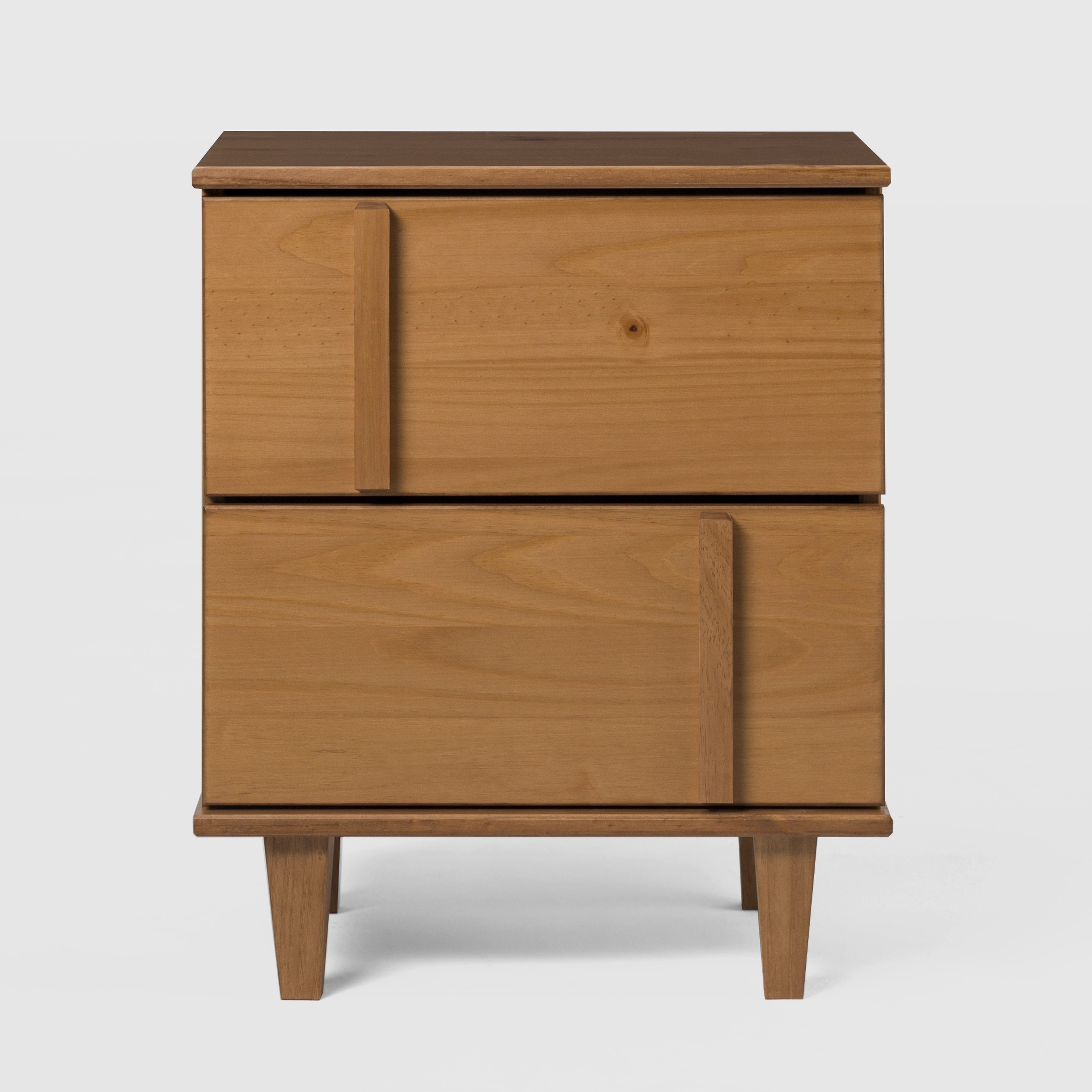 20" Modern Solid Wood Nightstand - Caramel - Walker Edison