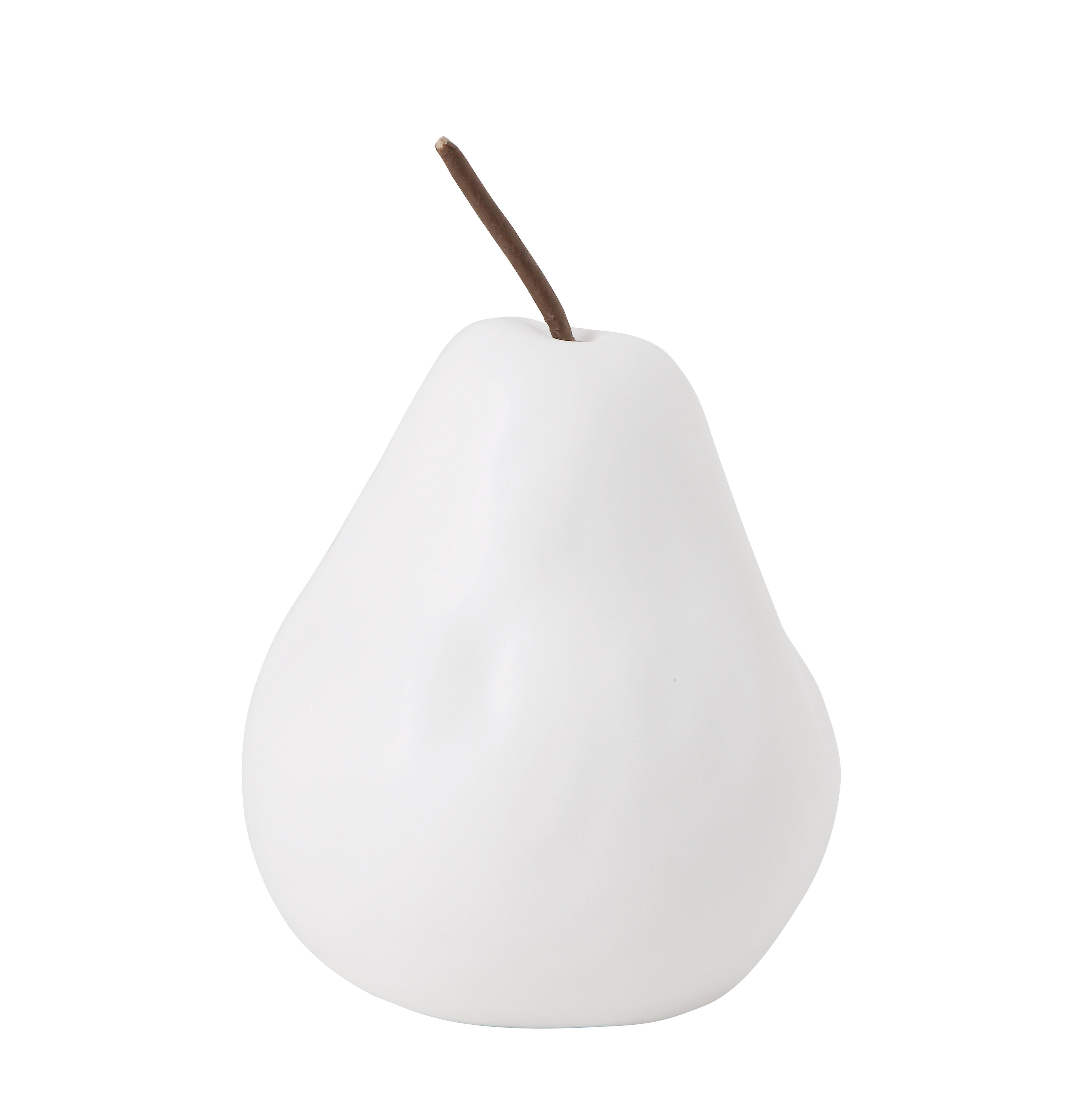 Decorative White Stoneware Pear - Creative Co-Op