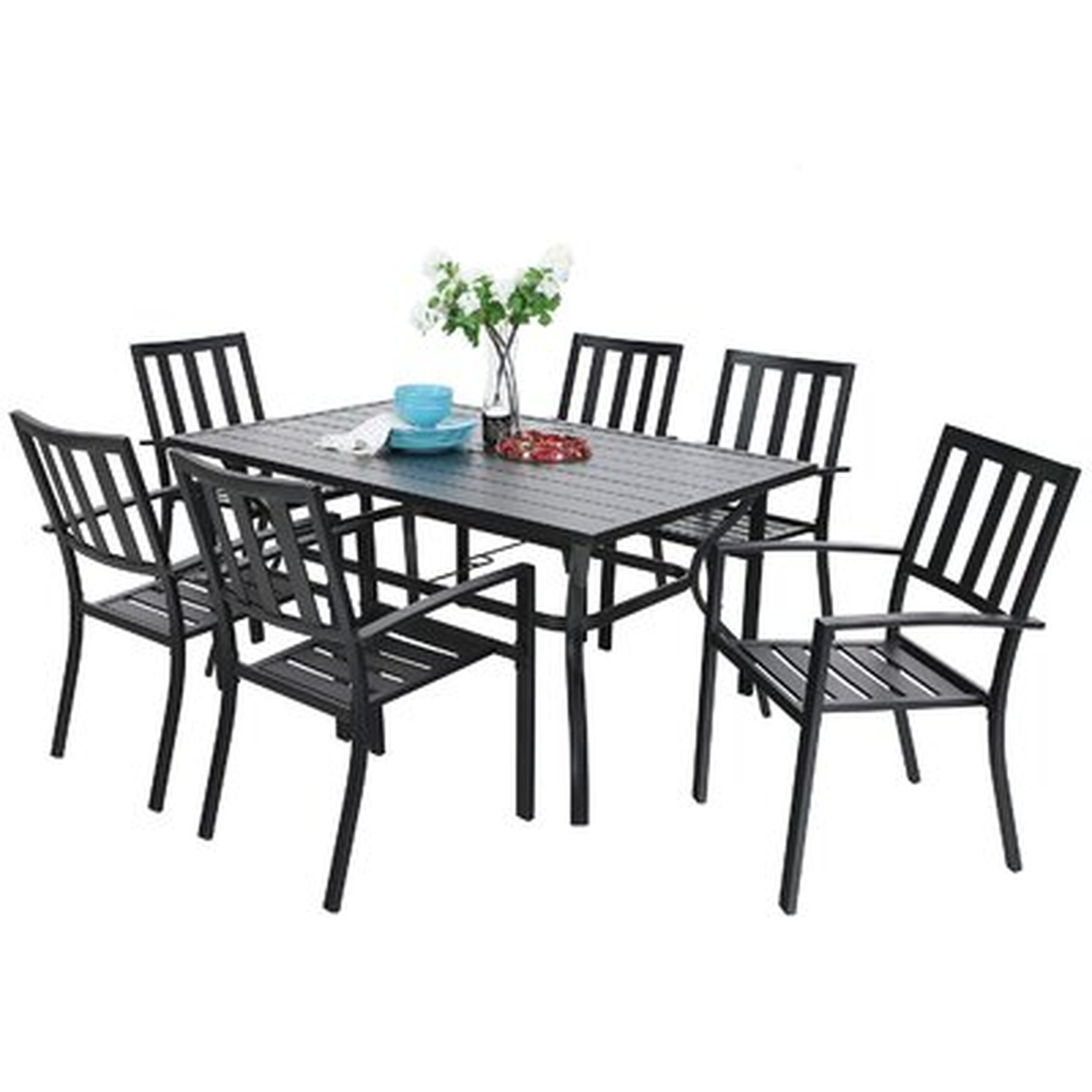 7 Piece Metal Patio Dining Sets - Wayfair