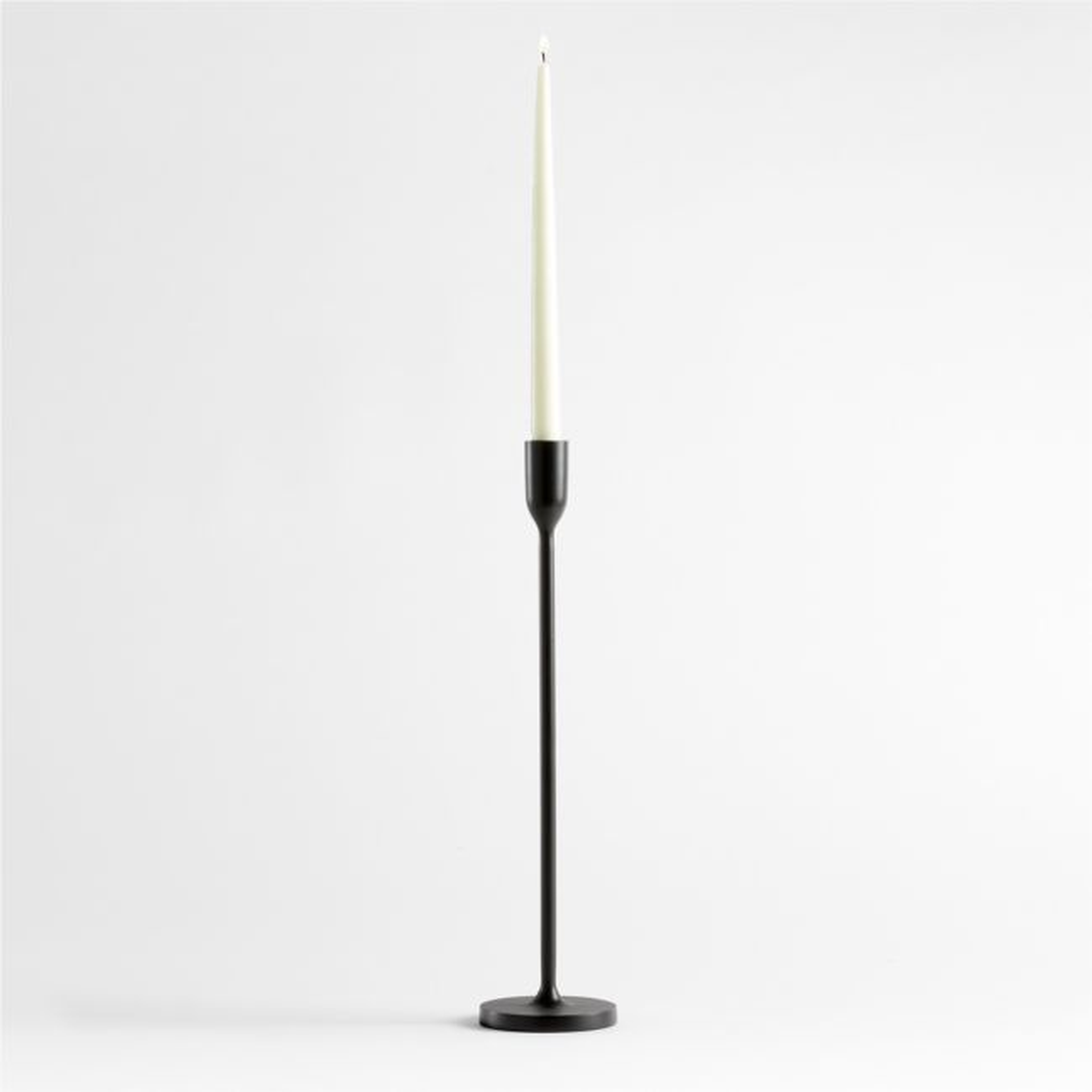 Megs Large Black Taper Candle Holder 18" by Leanne Ford - Crate and Barrel
