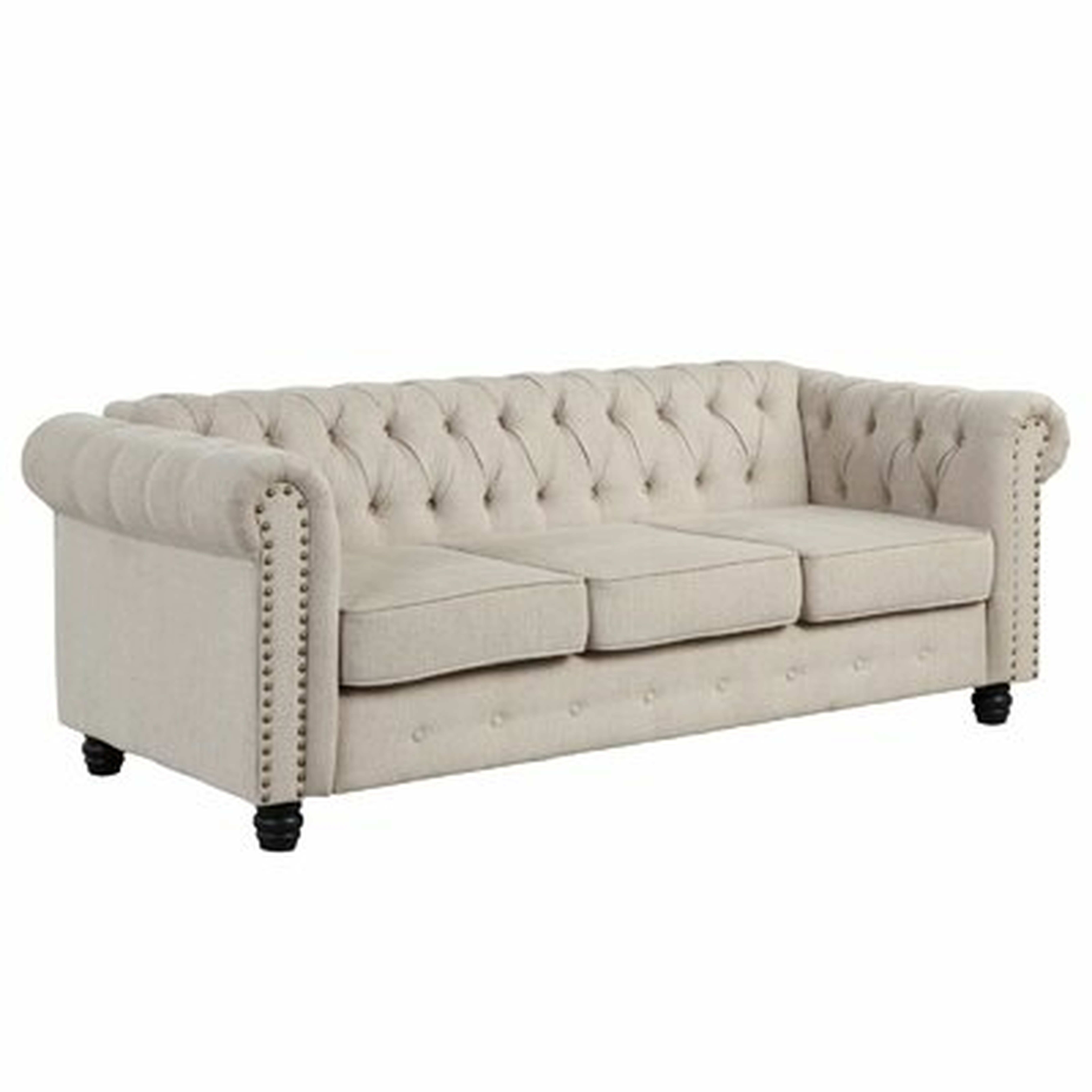 Gilles 82" Wide Rolled Arm Chesterfield Sofa - Wayfair