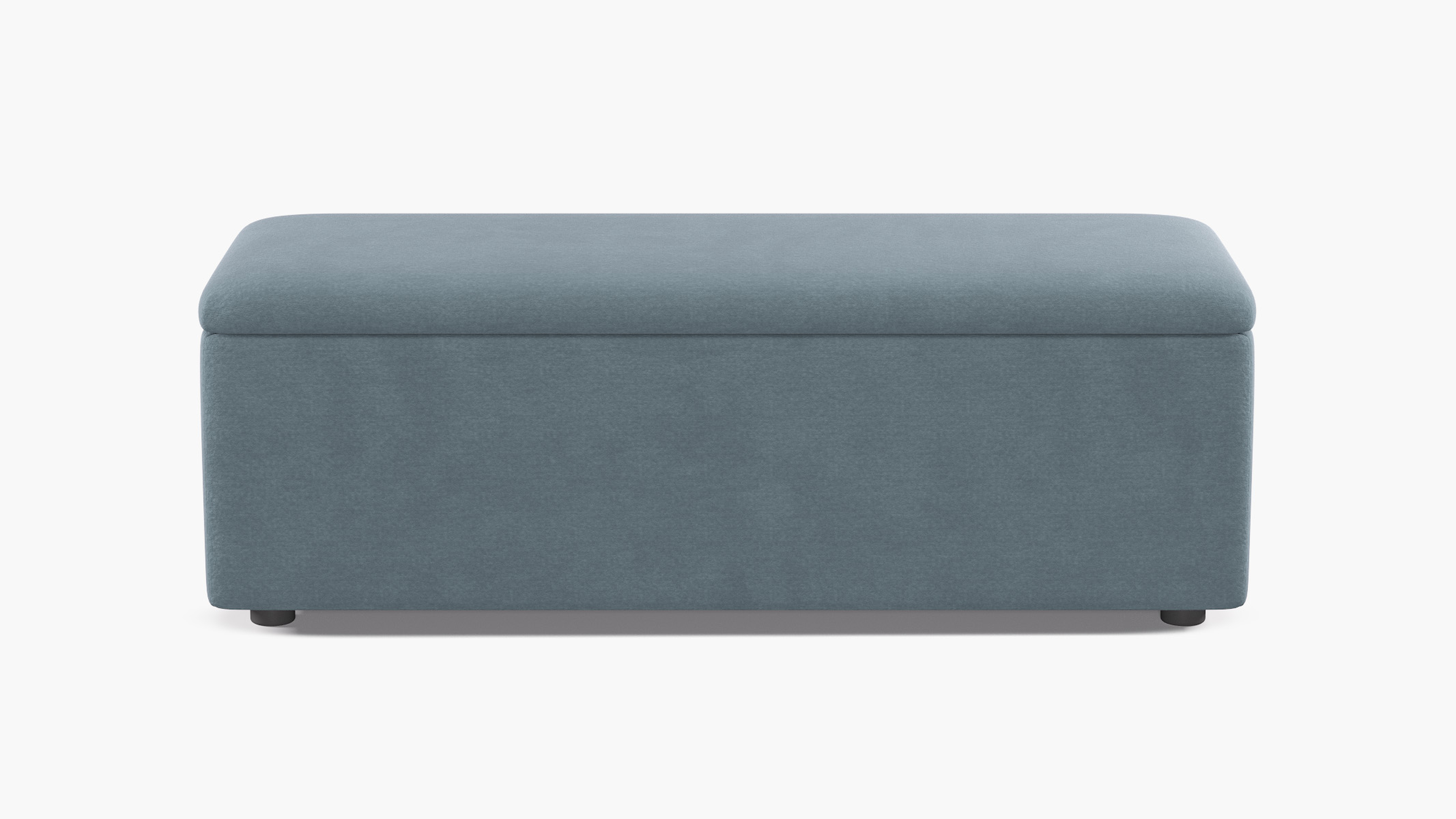 Classic Storage Bench, Heron Luxe Velvet - The Inside