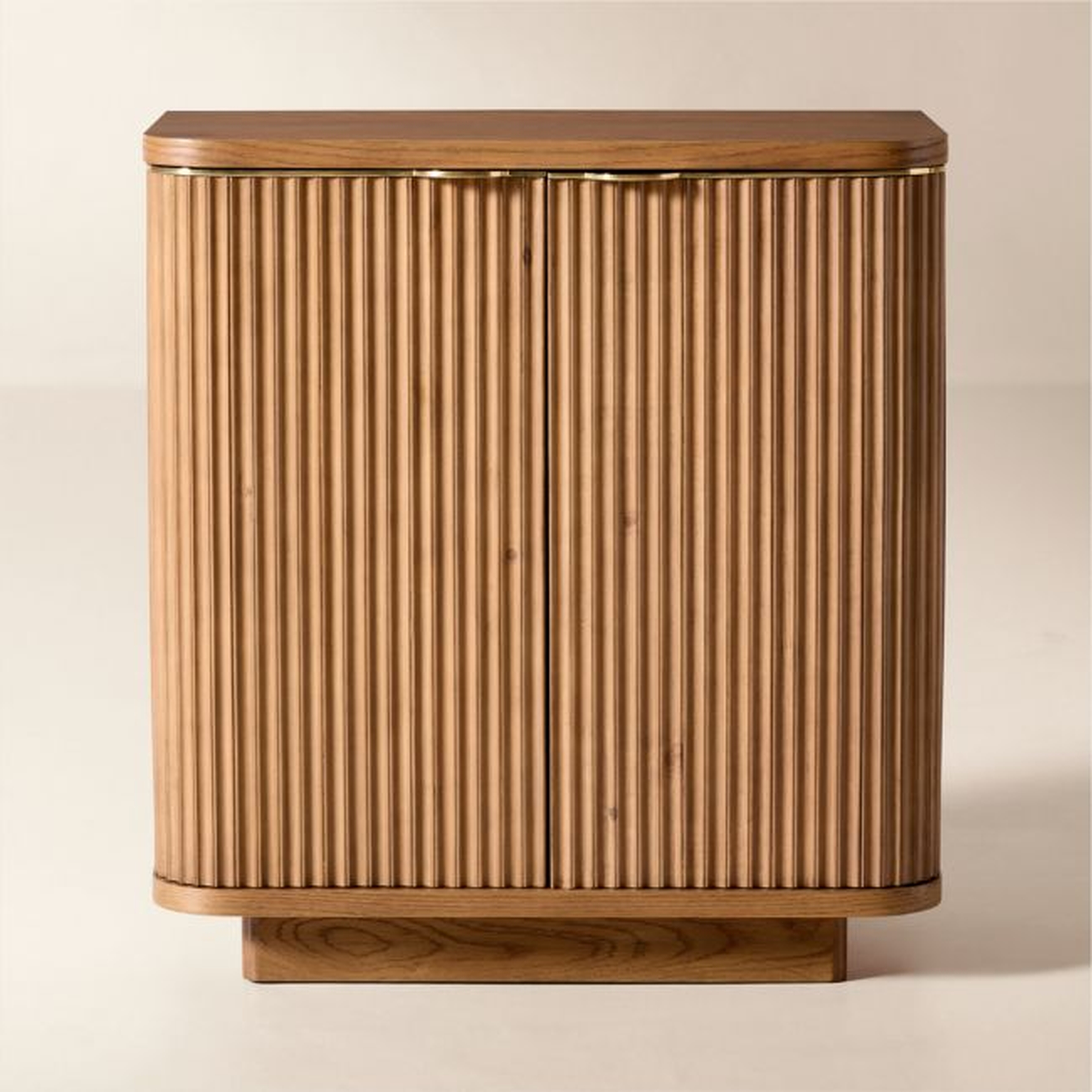 Davison 30" Fluted Oak Cabinet - CB2