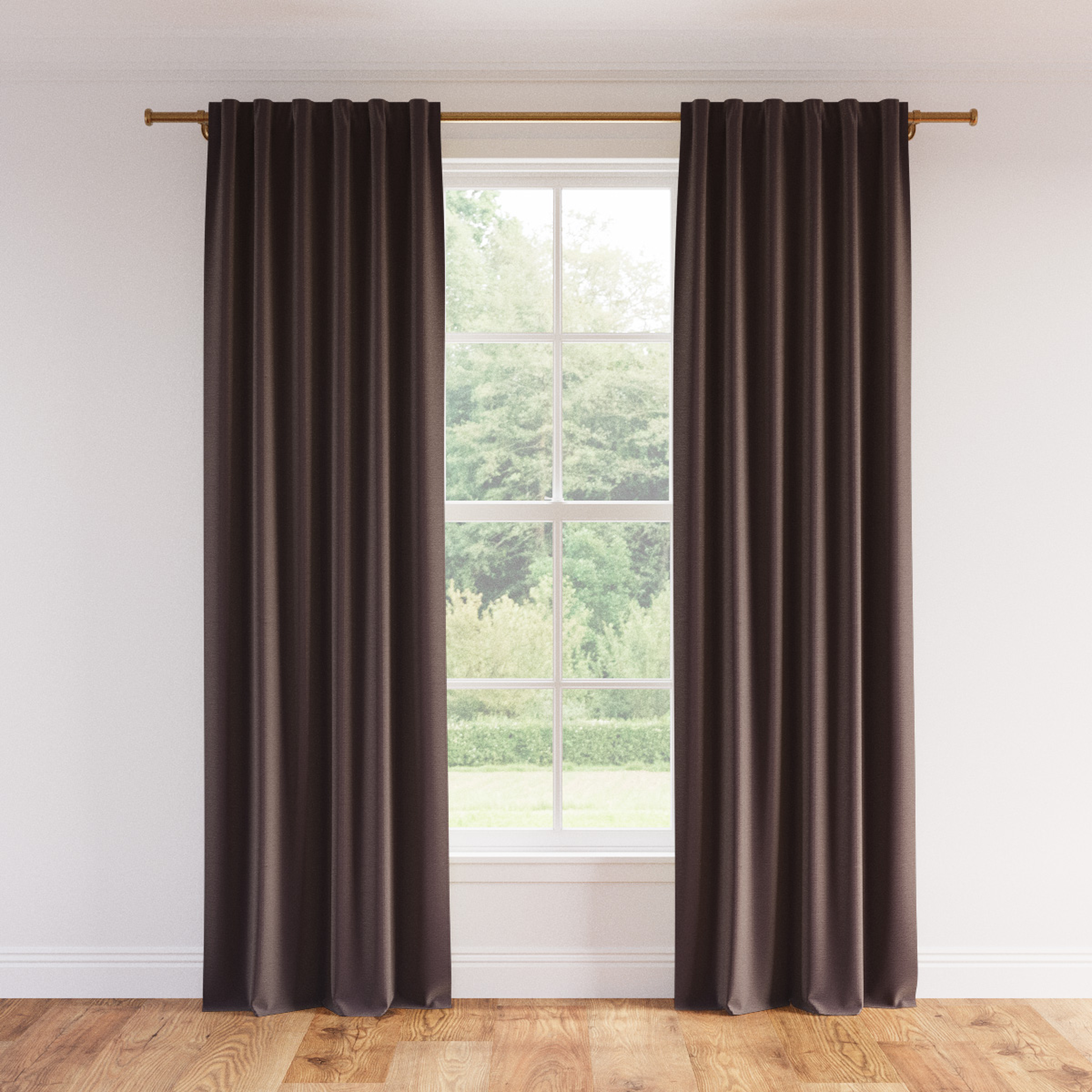 Velvet Curtain, Bittersweet Performance Velvet, 50" x 96", Unlined - The Inside