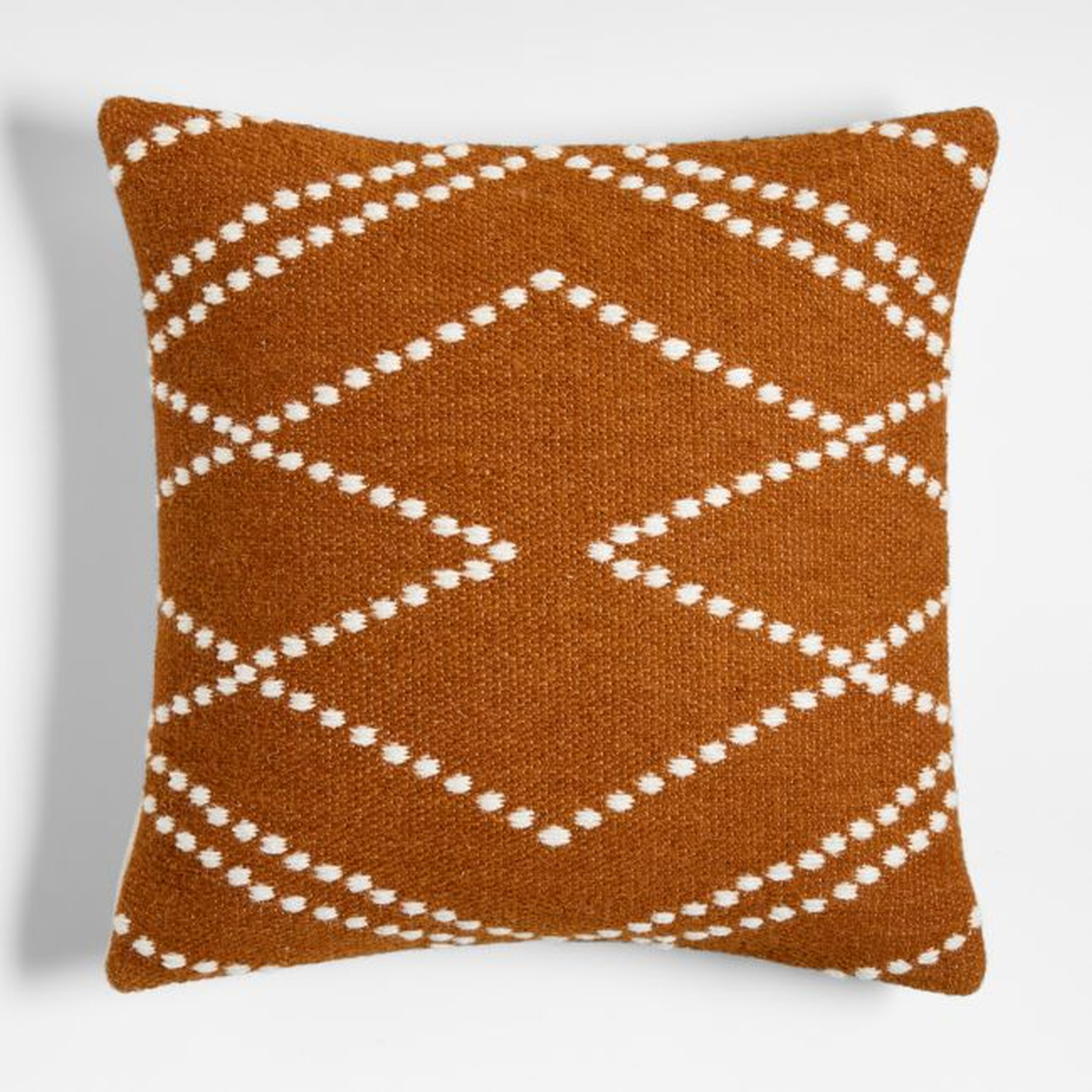 Byzan 23"x23" Amber Kilim Throw Pillow Cover - Crate and Barrel