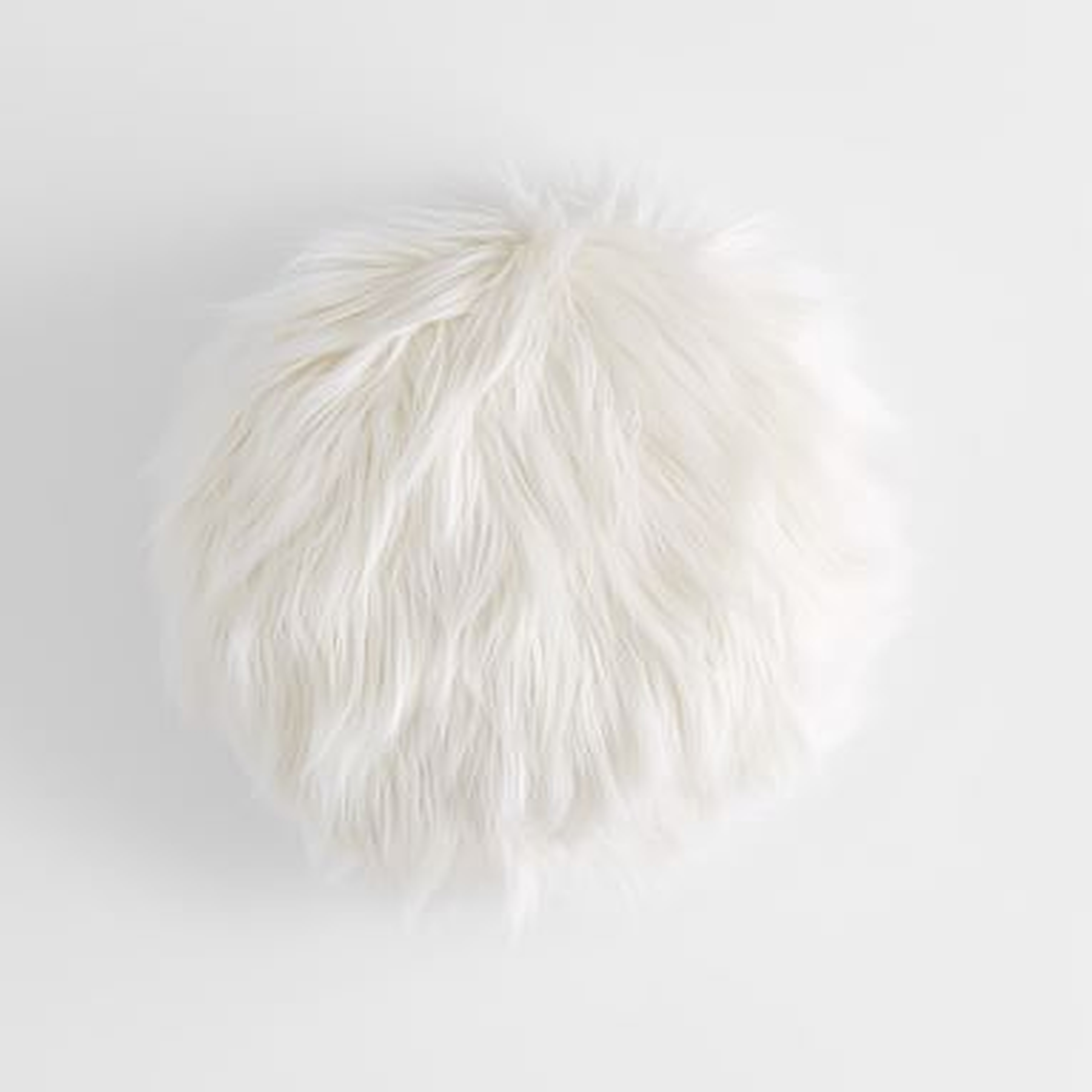 Furrific Round Pillow, 14" Round, Himilayan Ivory - Pottery Barn Teen