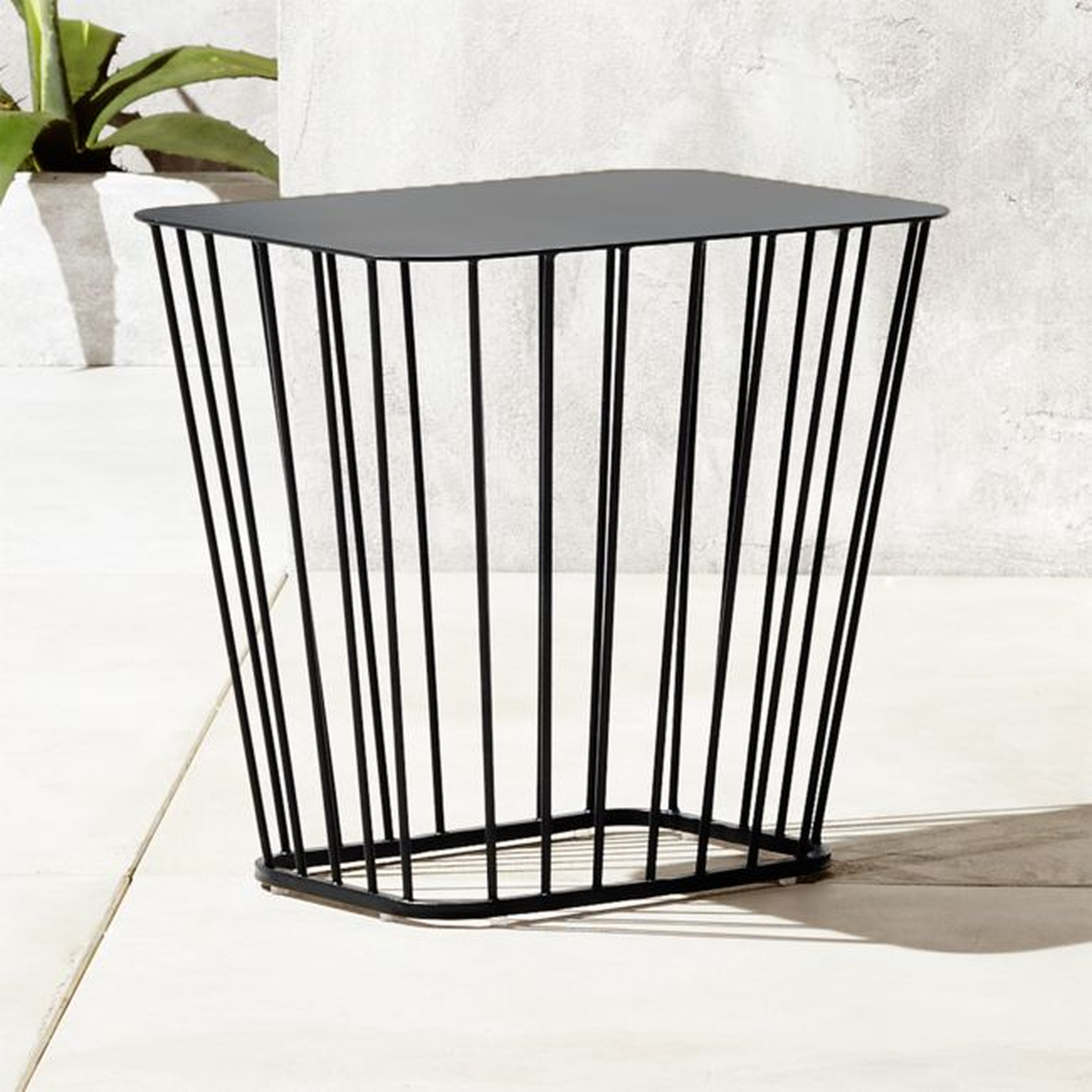 Black Wire Side Table - SHIPS LATE FEB. - CB2