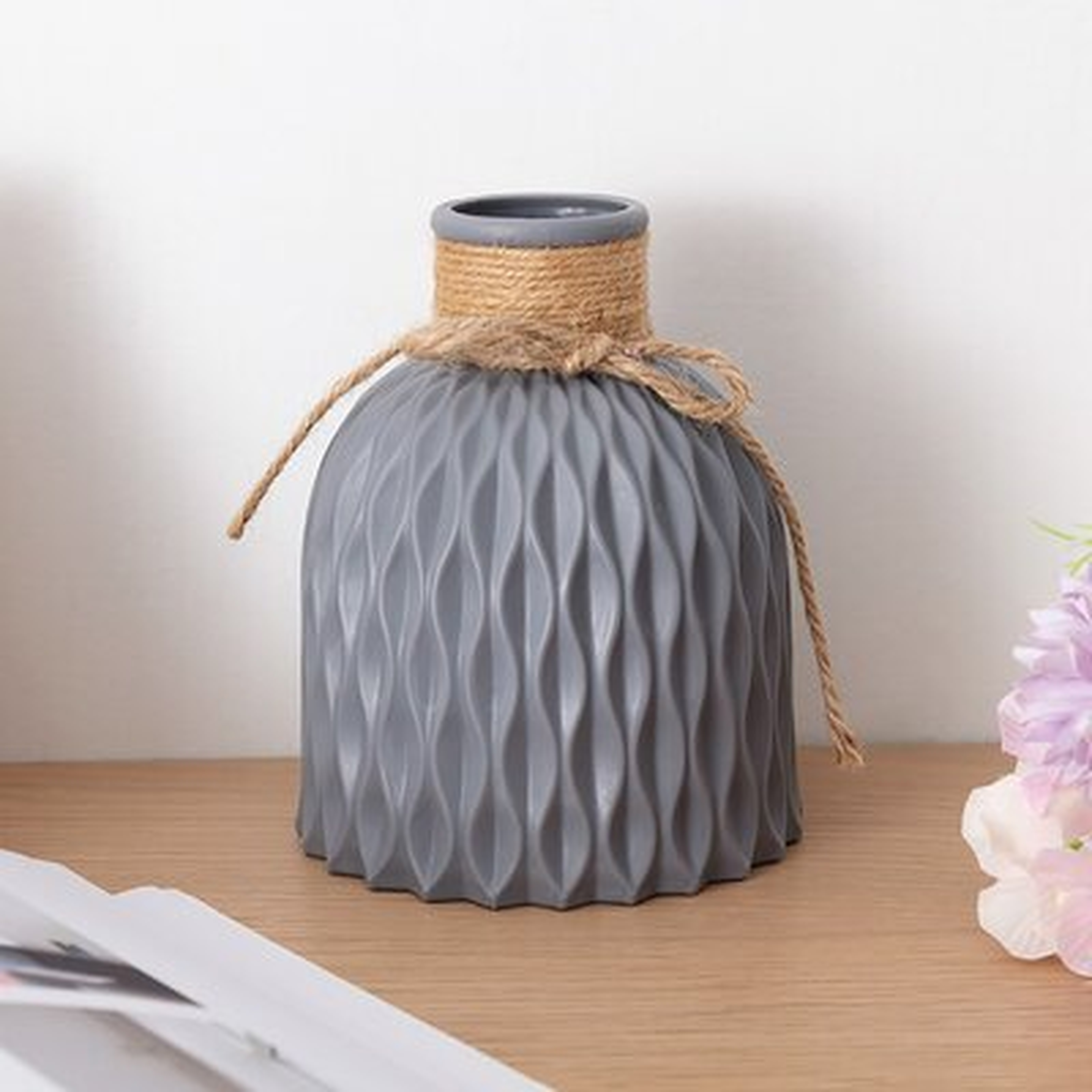 Faux Ceramic Vase — Decorative Vases For Flowers & House Plants — Cute, Beautiful Home Decor - Wayfair