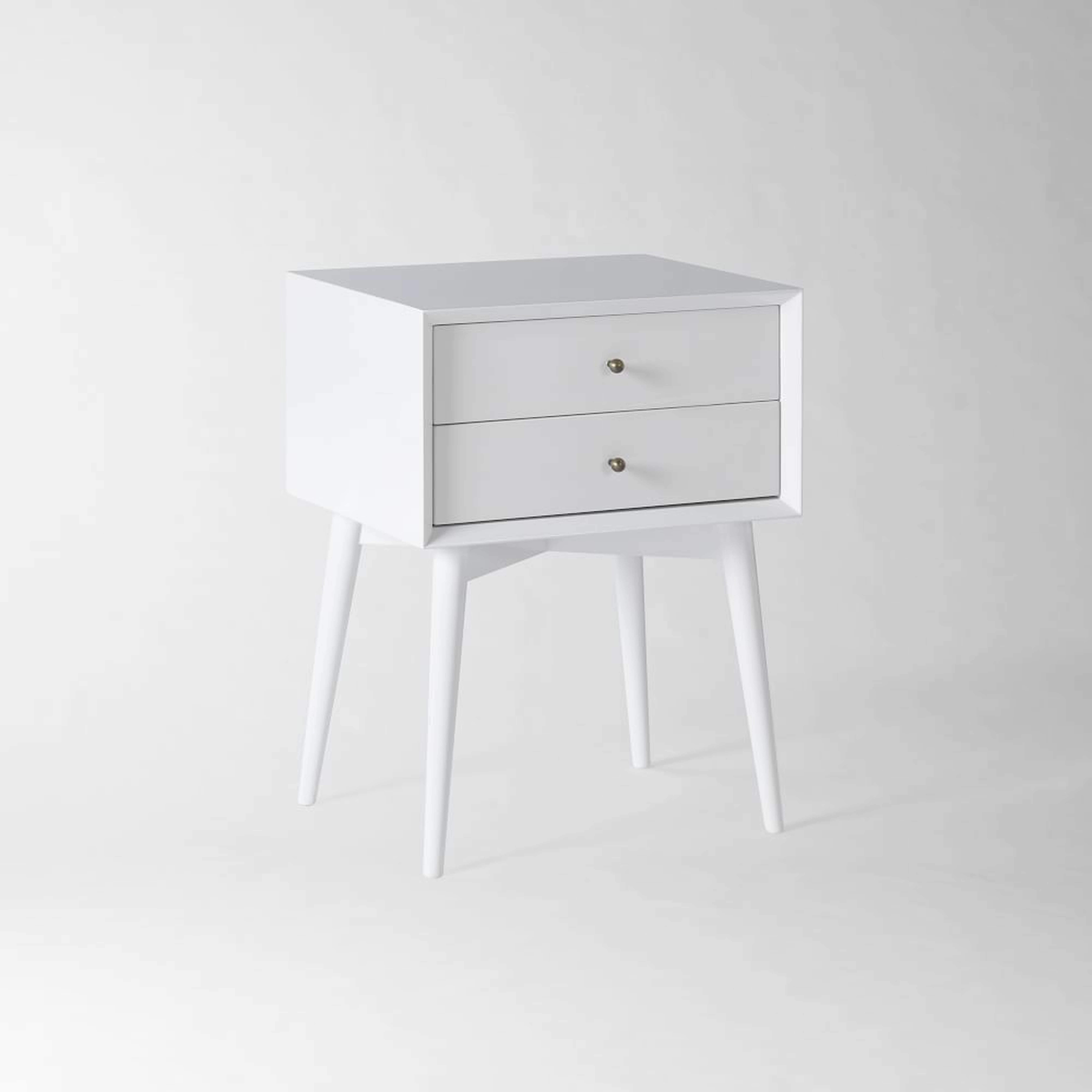 Mid-Century Nightstand, White Lacquer - West Elm