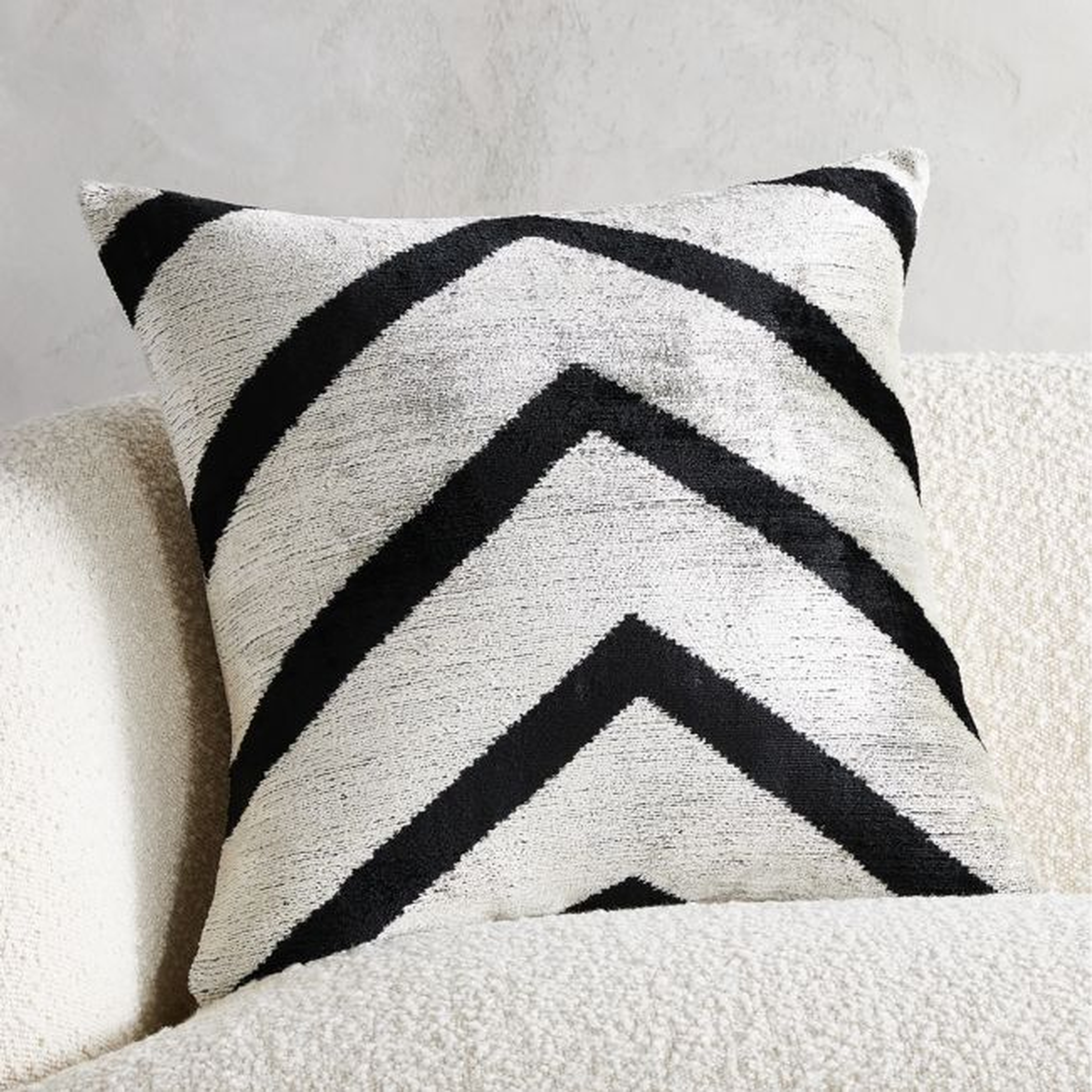 Balance Turkish Silk Throw Pillow with Down-Alternative Insert 20"x20" - CB2