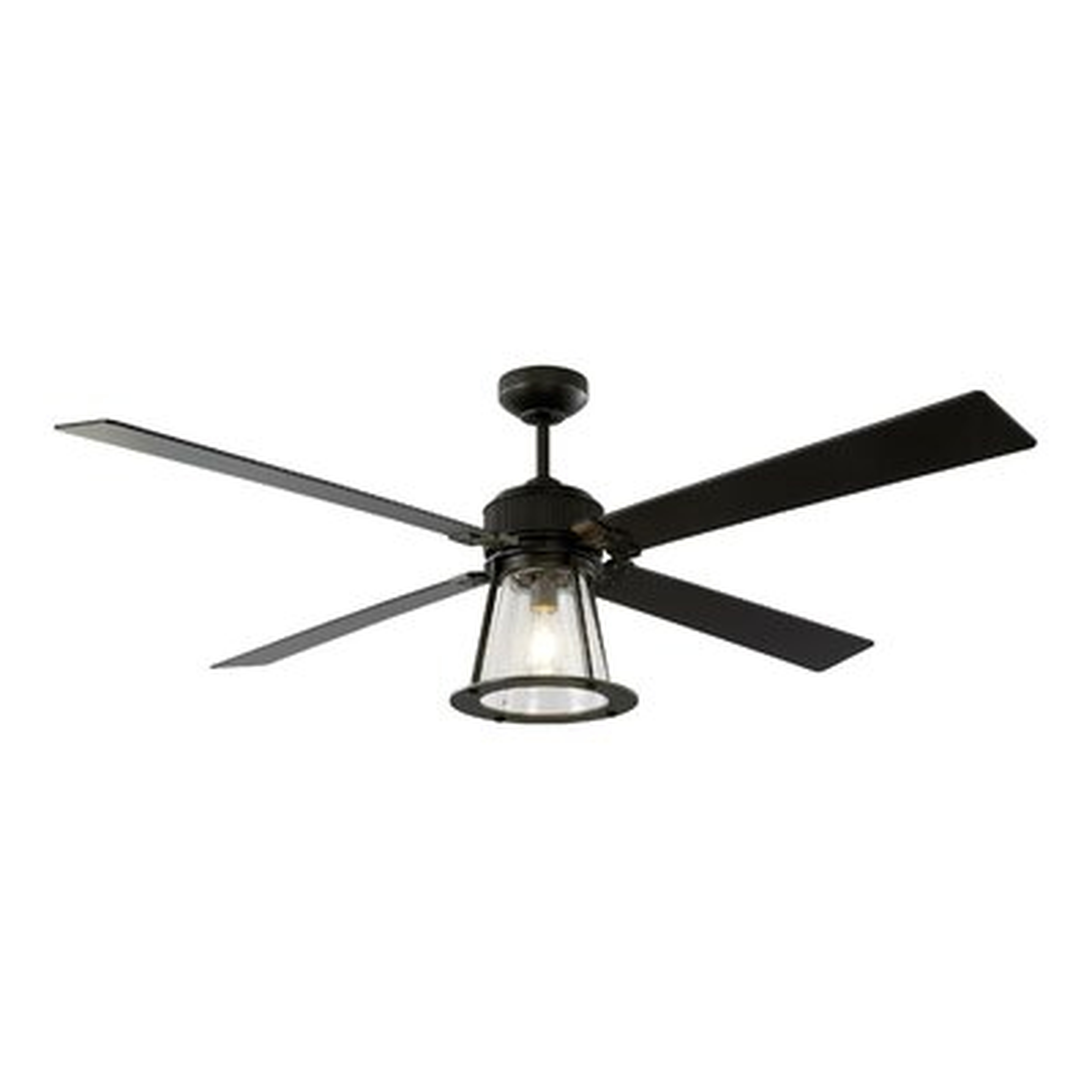 Carver 60" 4 - Blade Standard Ceiling Fan with Remote Control and Light Kit Included - Birch Lane