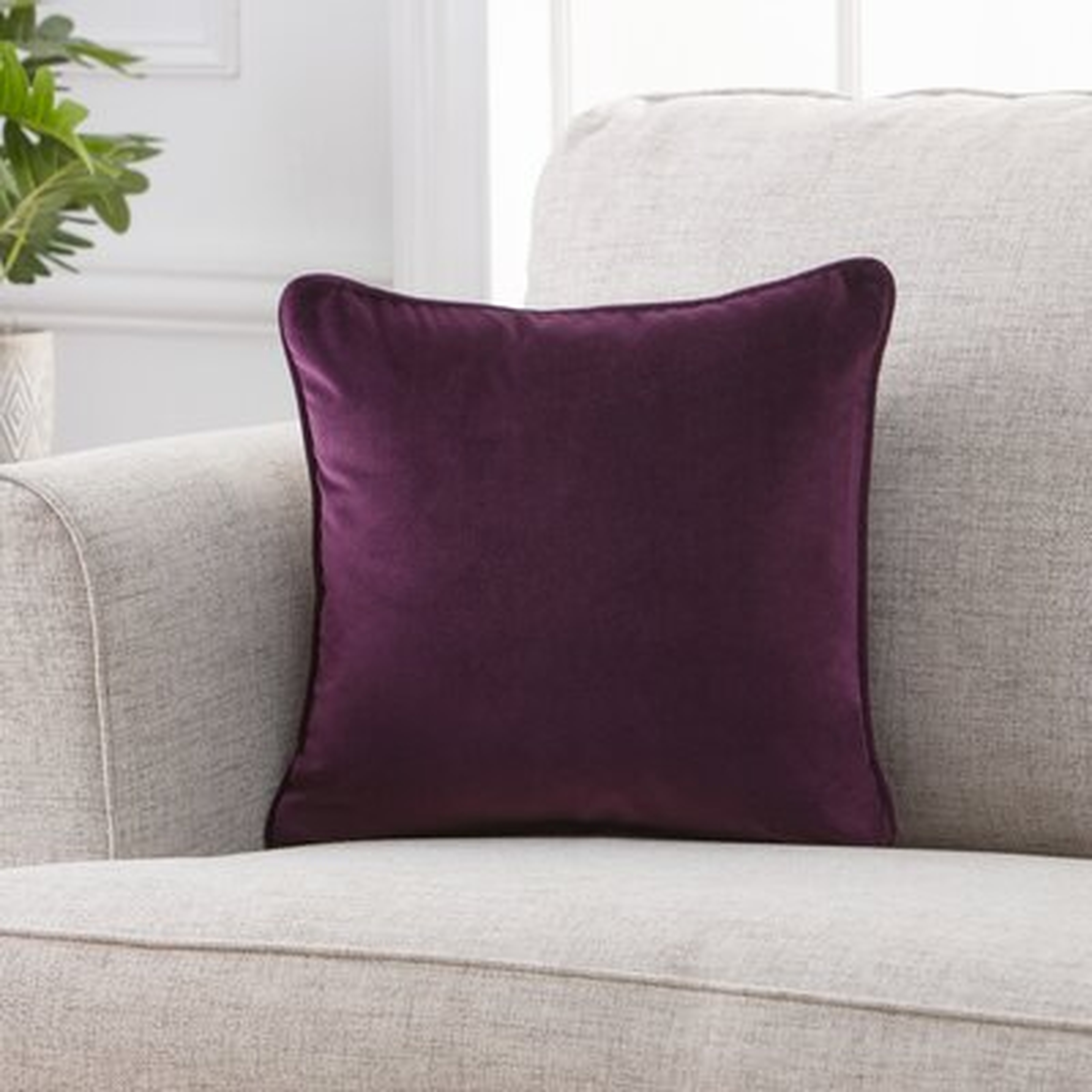 Mercer41 Solid Color Velvet Decorative Throw Pillow Cover - Wayfair