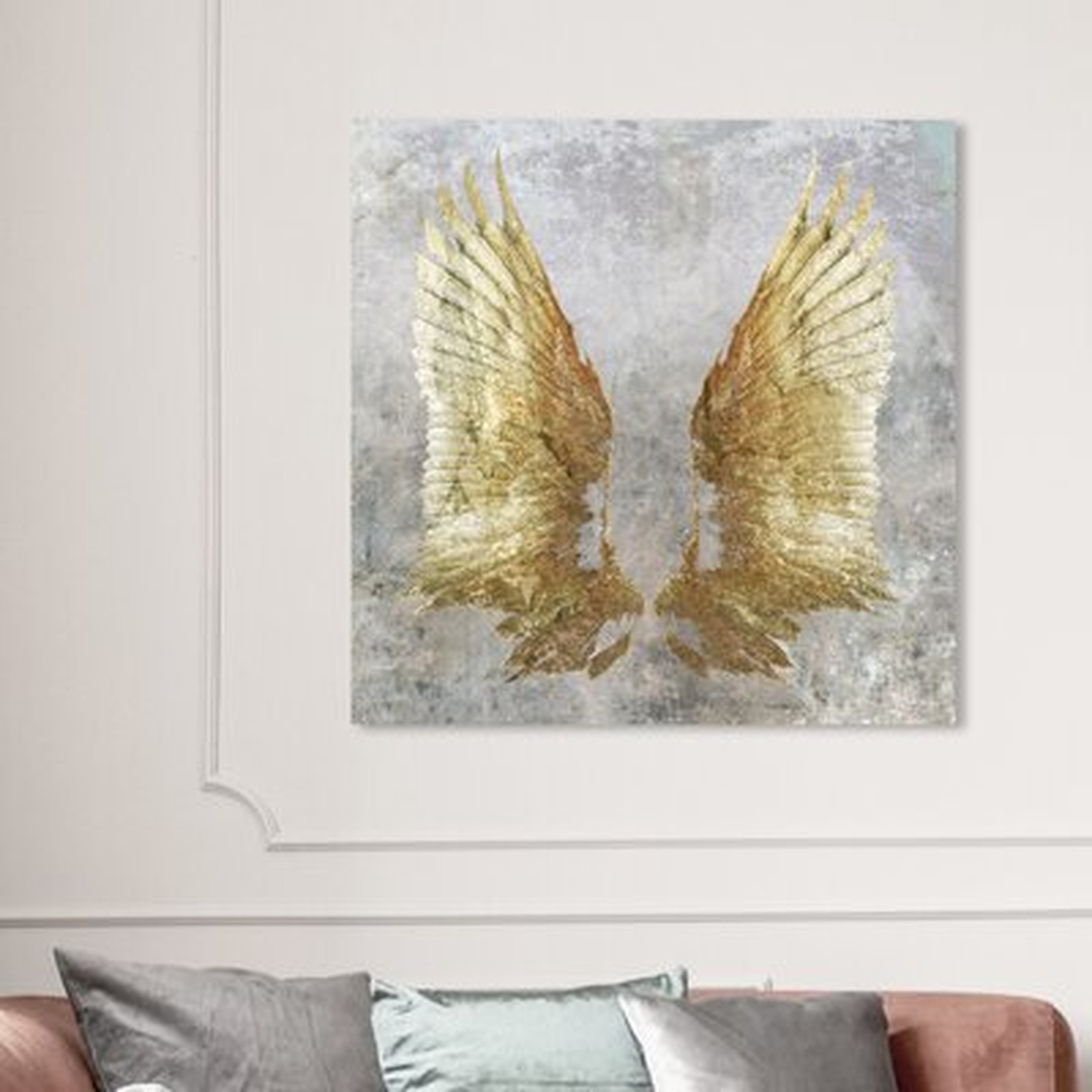 'Fashion and Glam My Golden Wings' by Oliver Gal - Graphic Art Print on Canvas - Wayfair