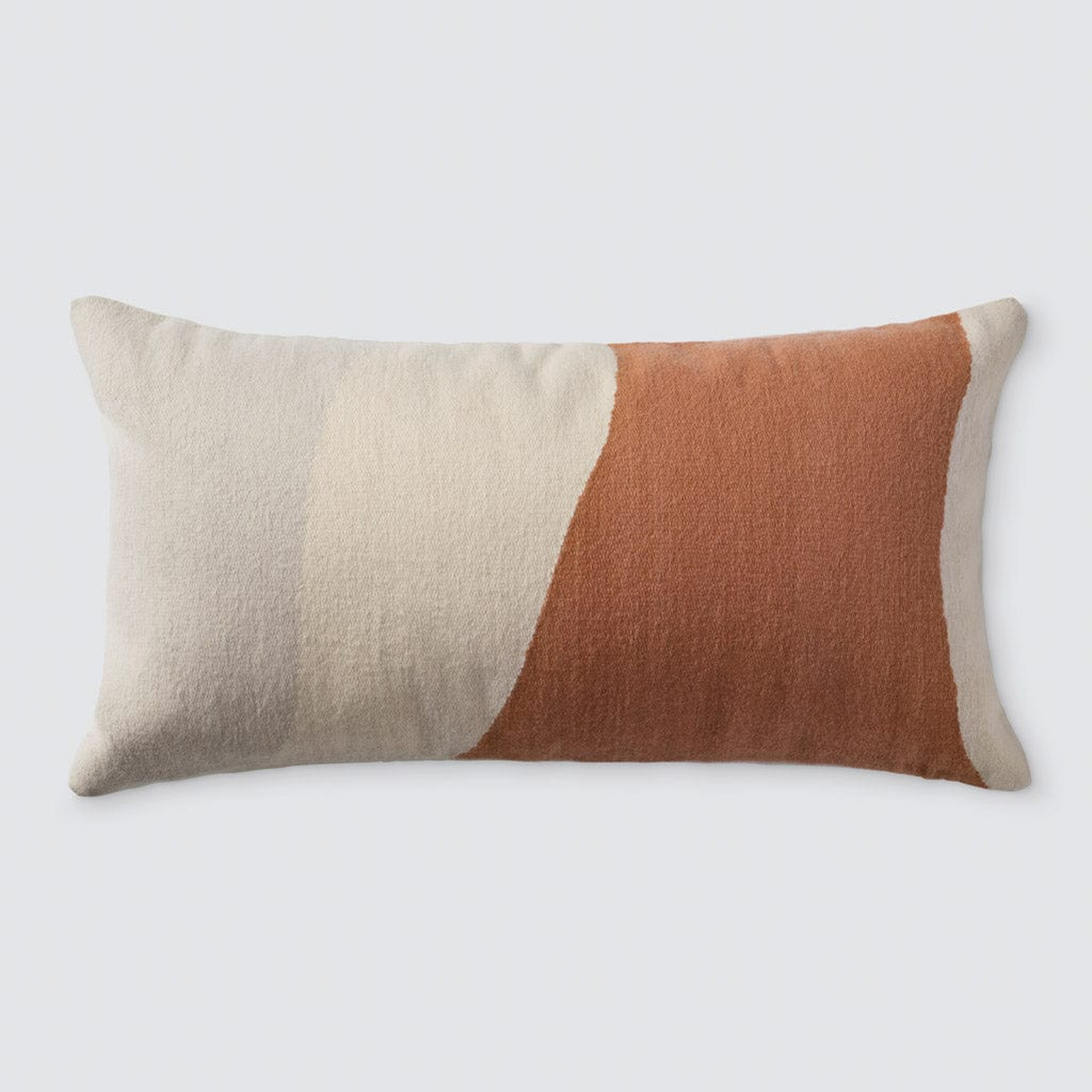 The Citizenry Las Colinas Lumbar Pillow | 14" x 30" | Grey - The Citizenry