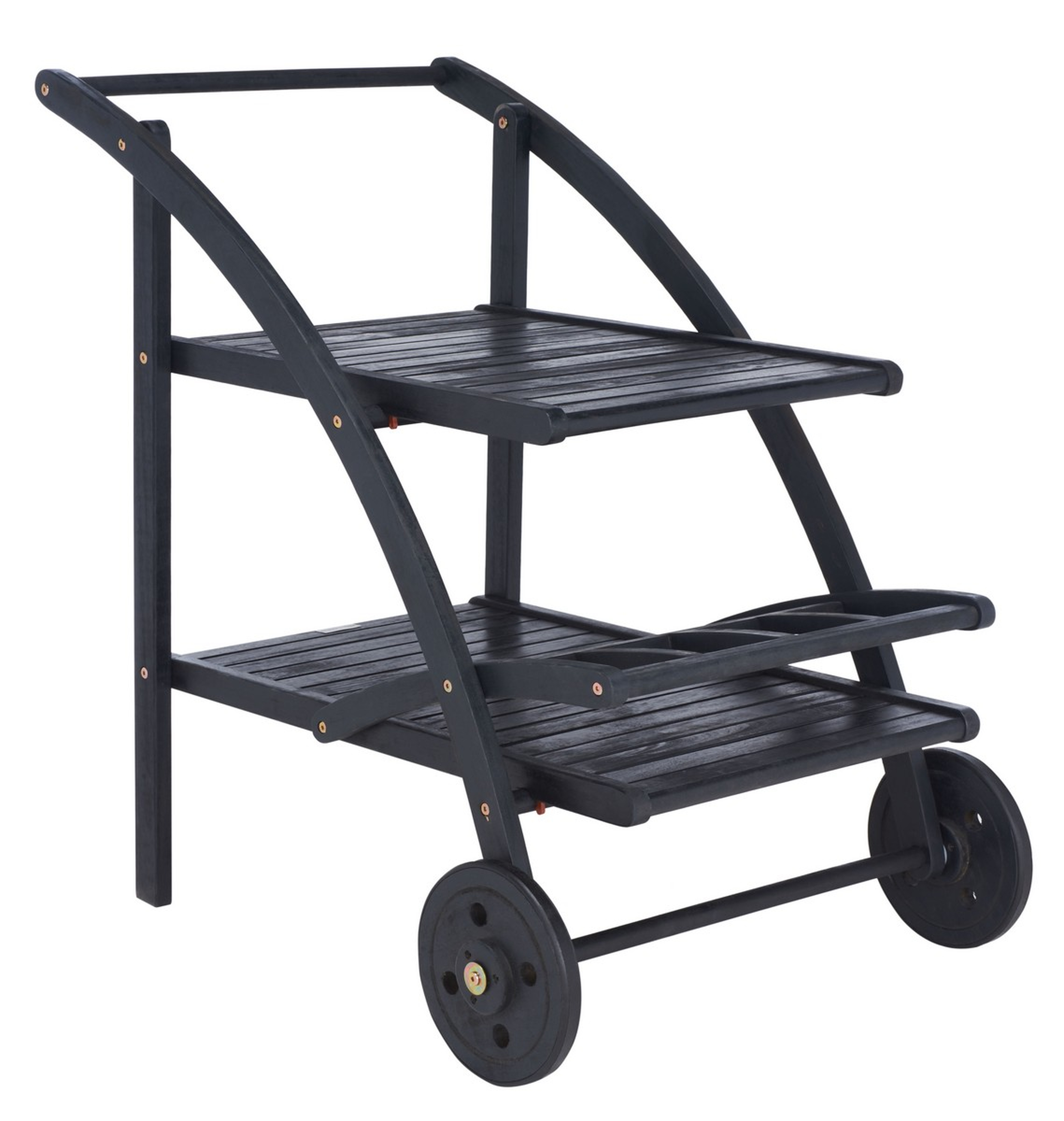 Lodi Tea Cart - Black - Safavieh - Safavieh